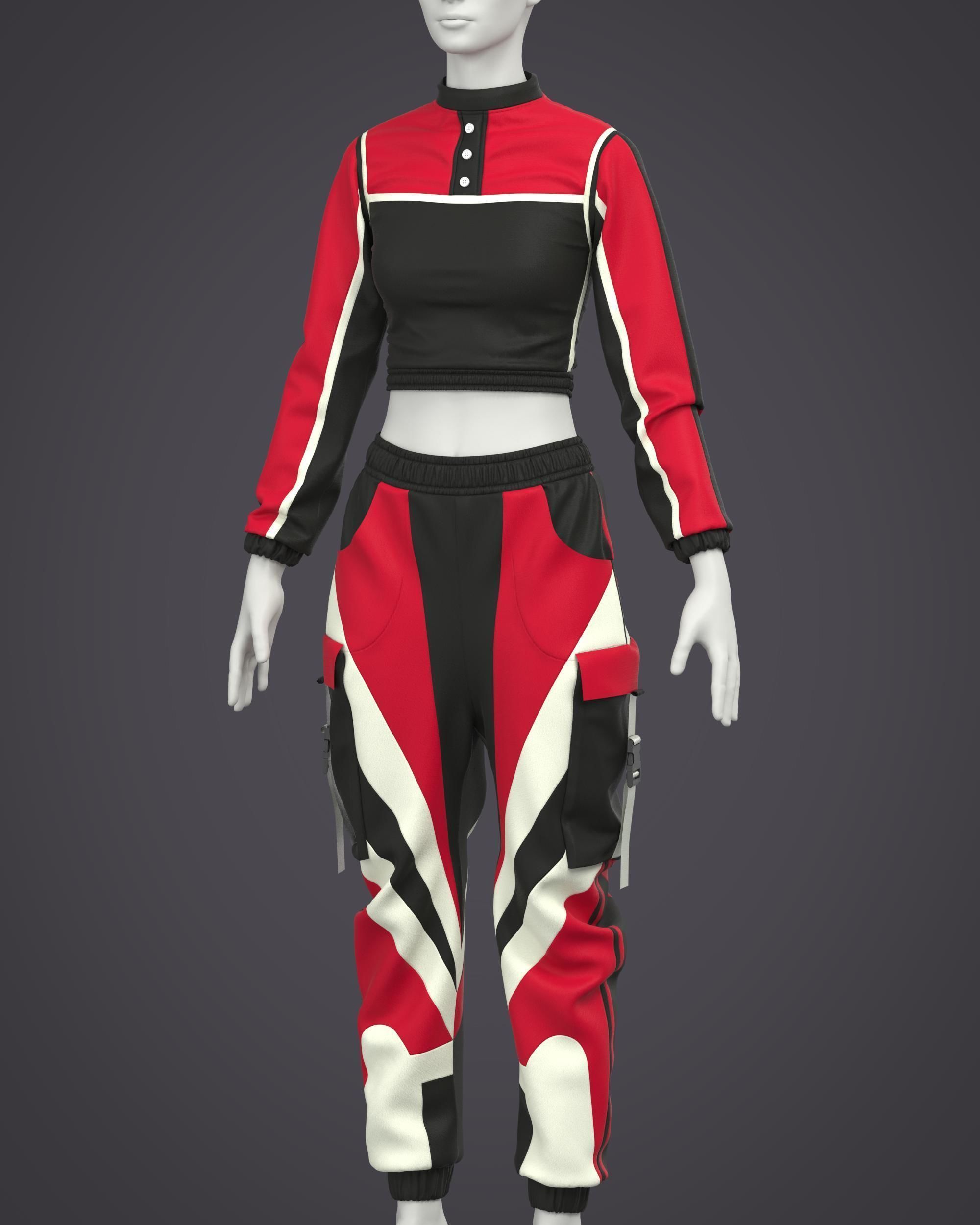 2 Women Sportwear 3D model_6