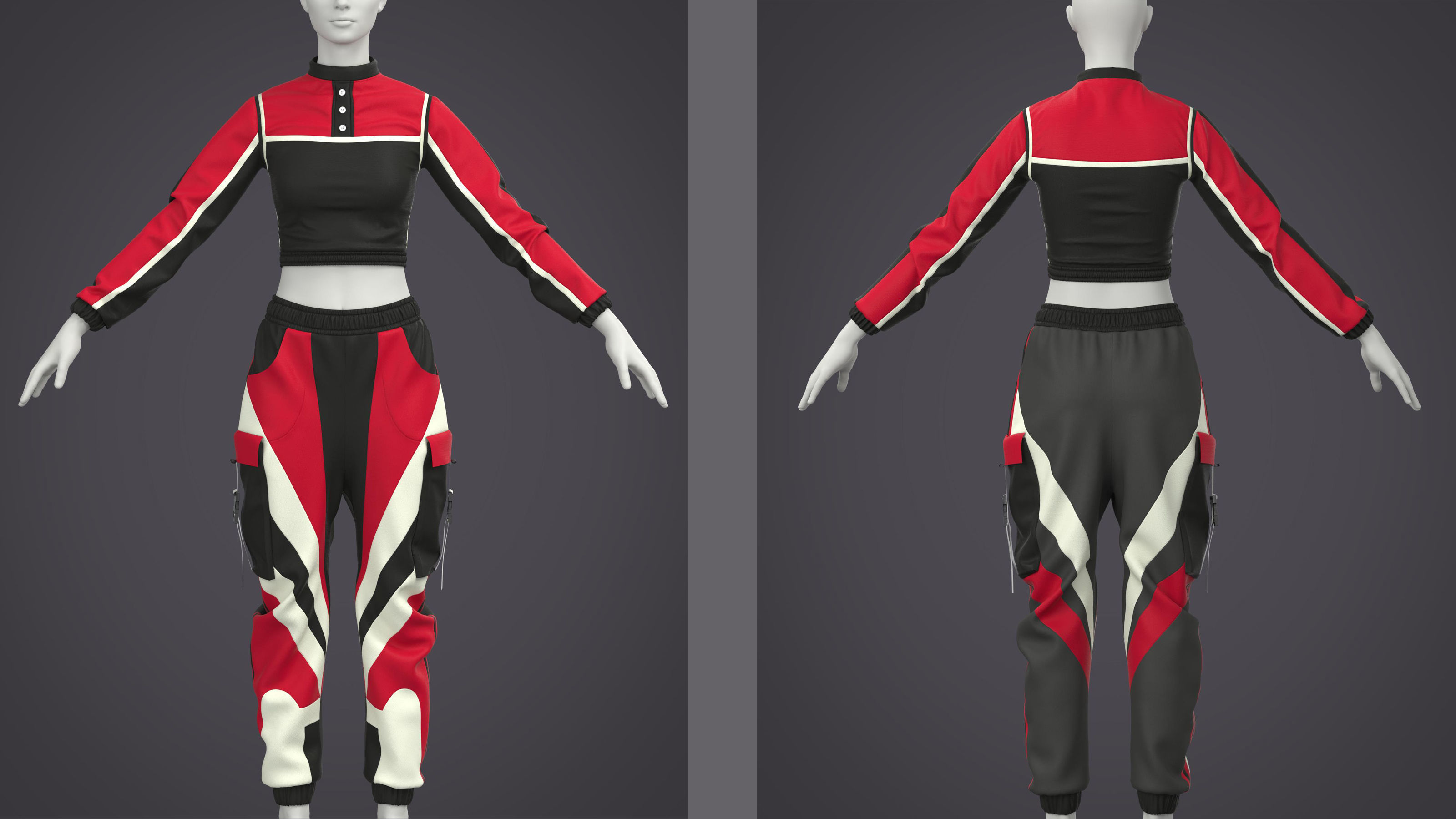 2 Women Sportwear 3D model_11