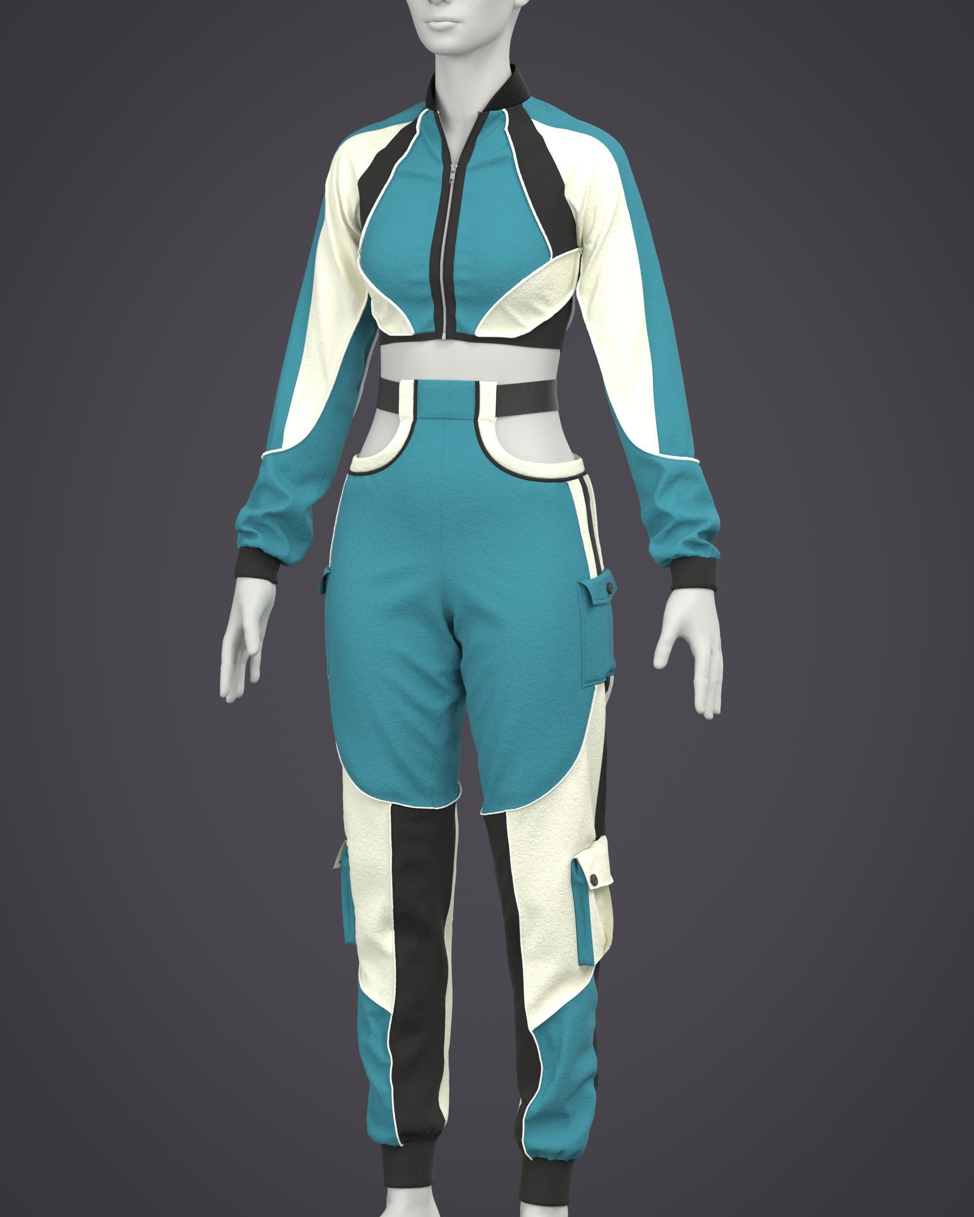 2 Women Sportwear 3D model_1