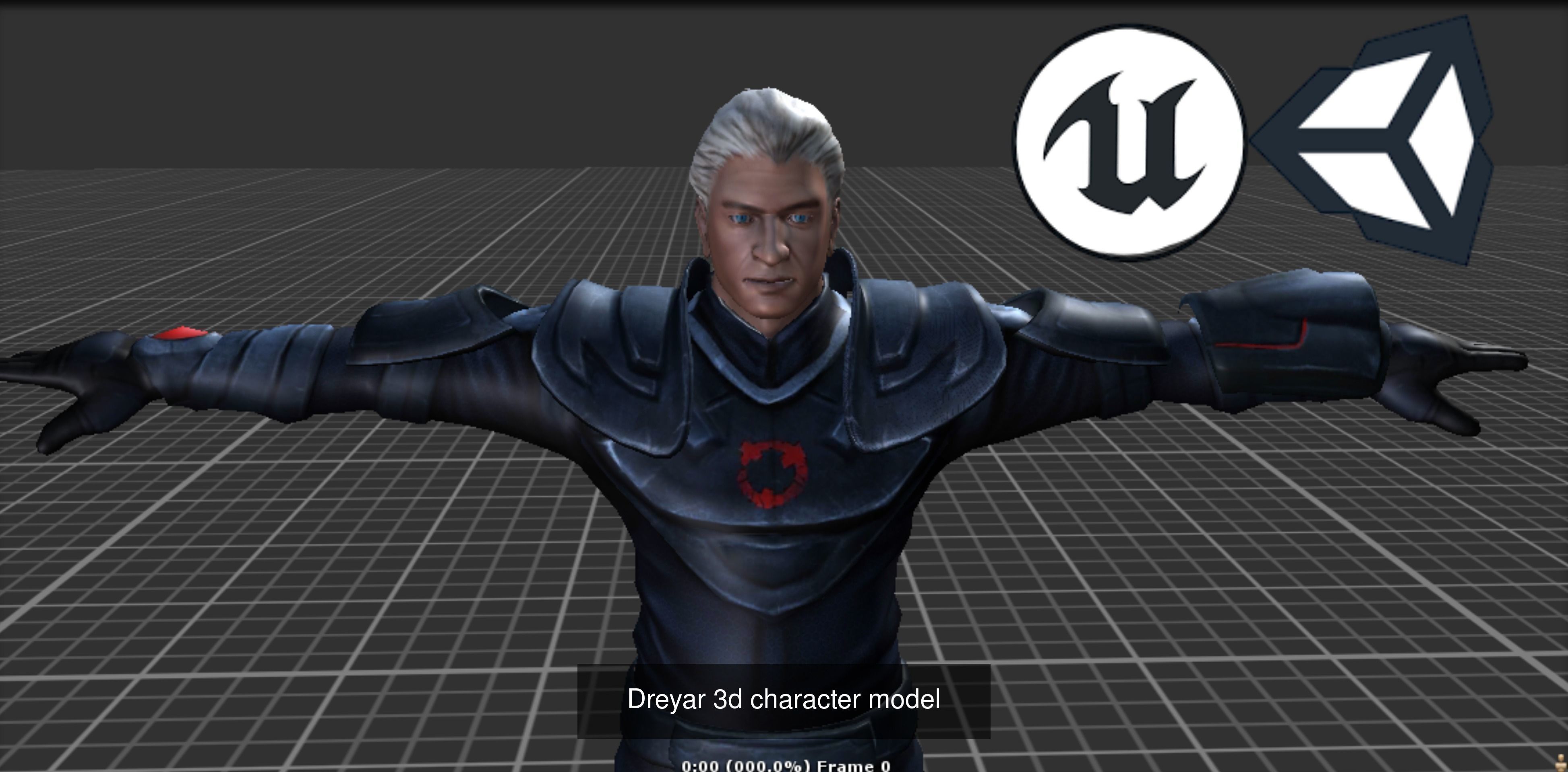 3d-gameready Character man in poses 3D Model Collection_1