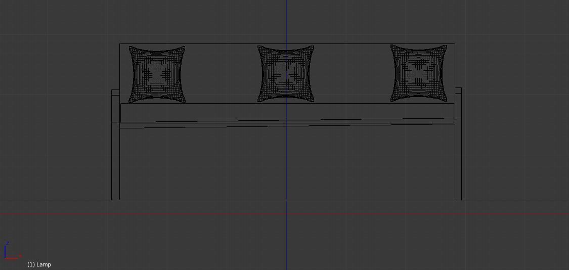 Sofas sofa bed with pillows 3D model_4