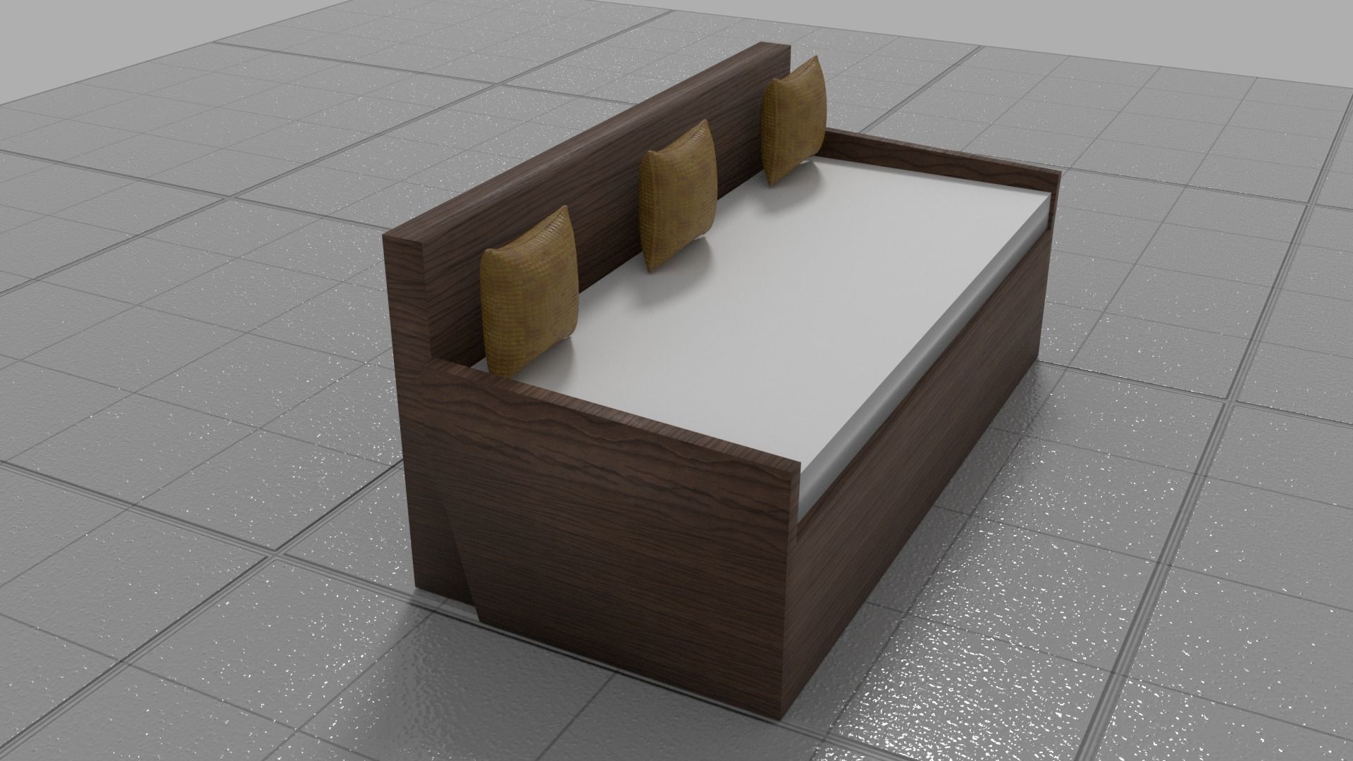 Sofas sofa bed with pillows 3D model_1