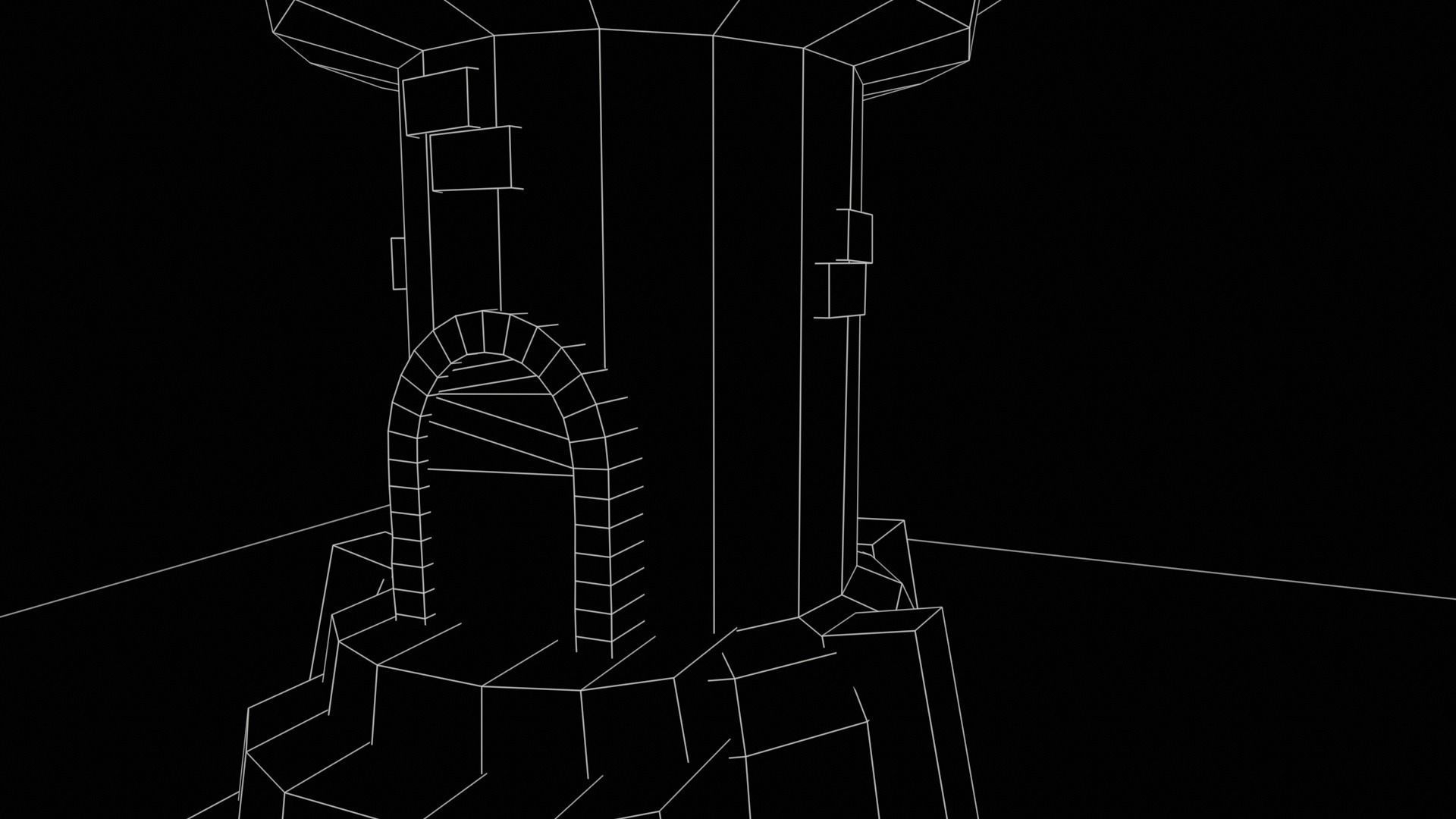 Old Tower for game Low-poly 3D model_24