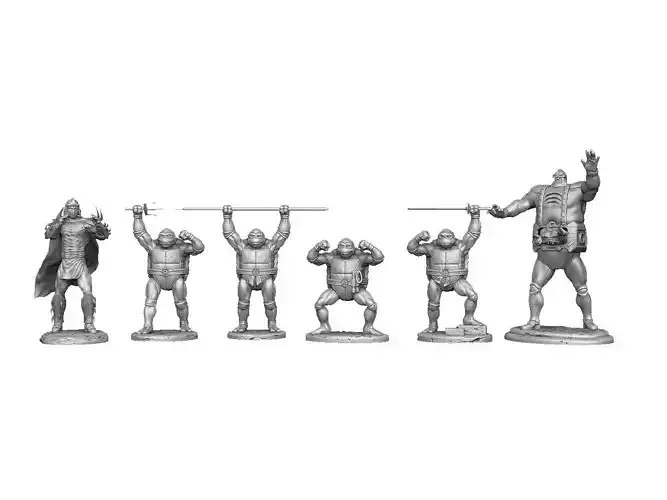 SET NINJA TURTLES 1987 FOR 3D PRINT