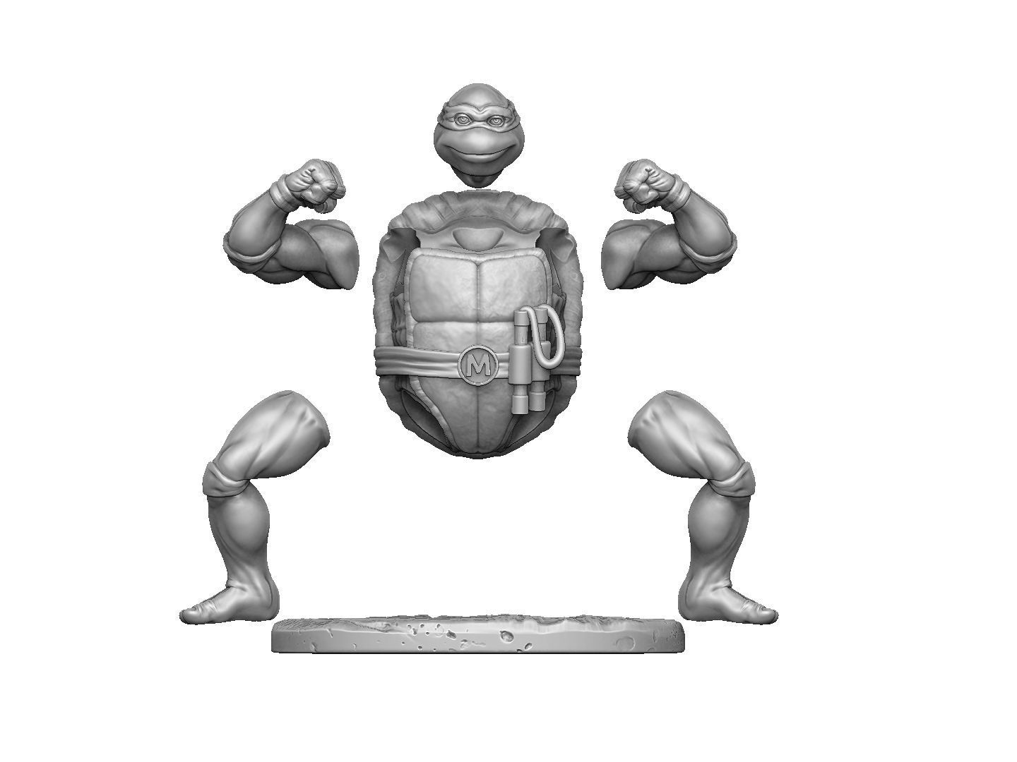 SET NINJA TURTLES 1987 FOR 3D PRINT 3D print model_66
