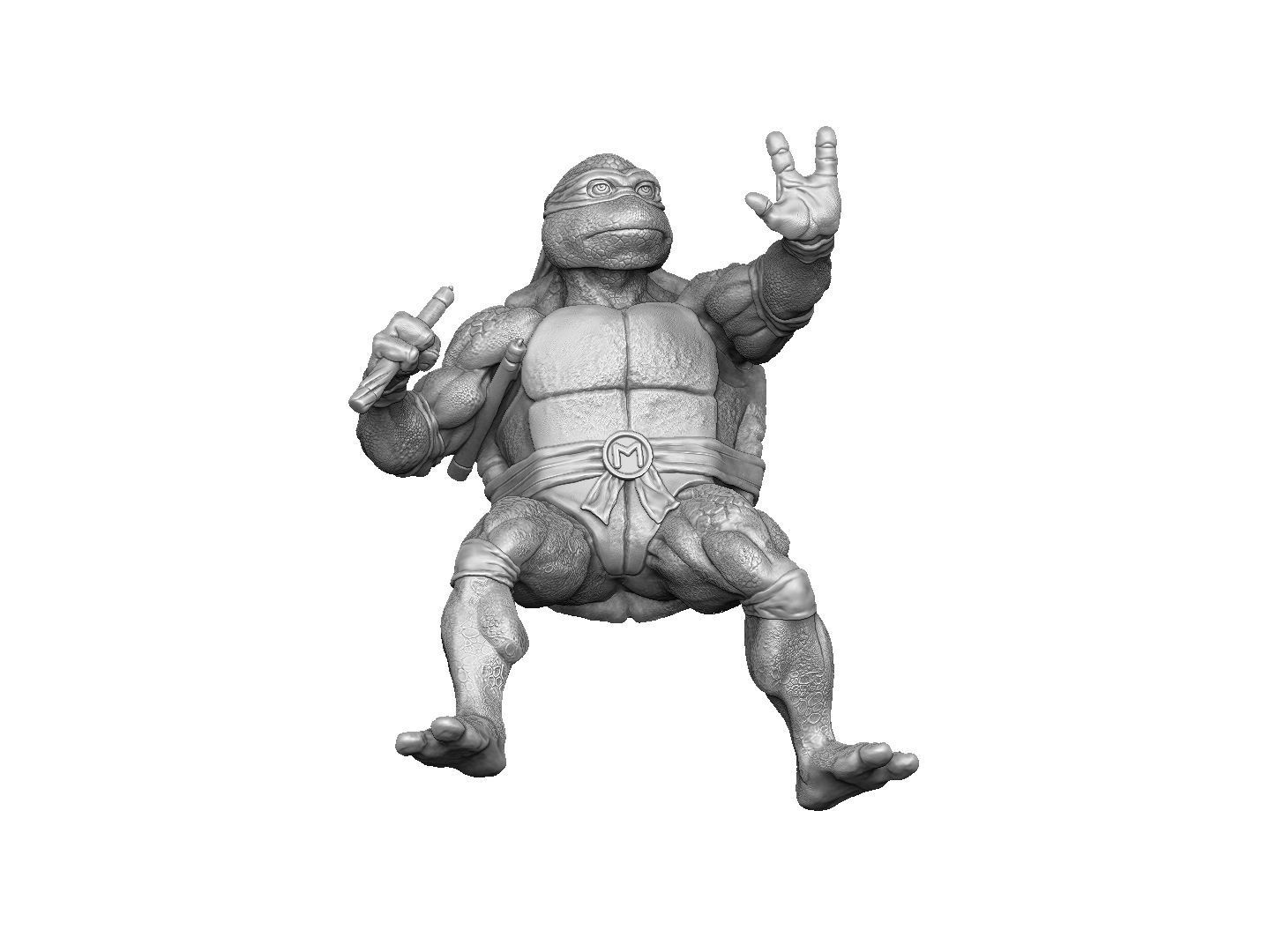 SET NINJA TURTLES 1987 FOR 3D PRINT 3D print model_132
