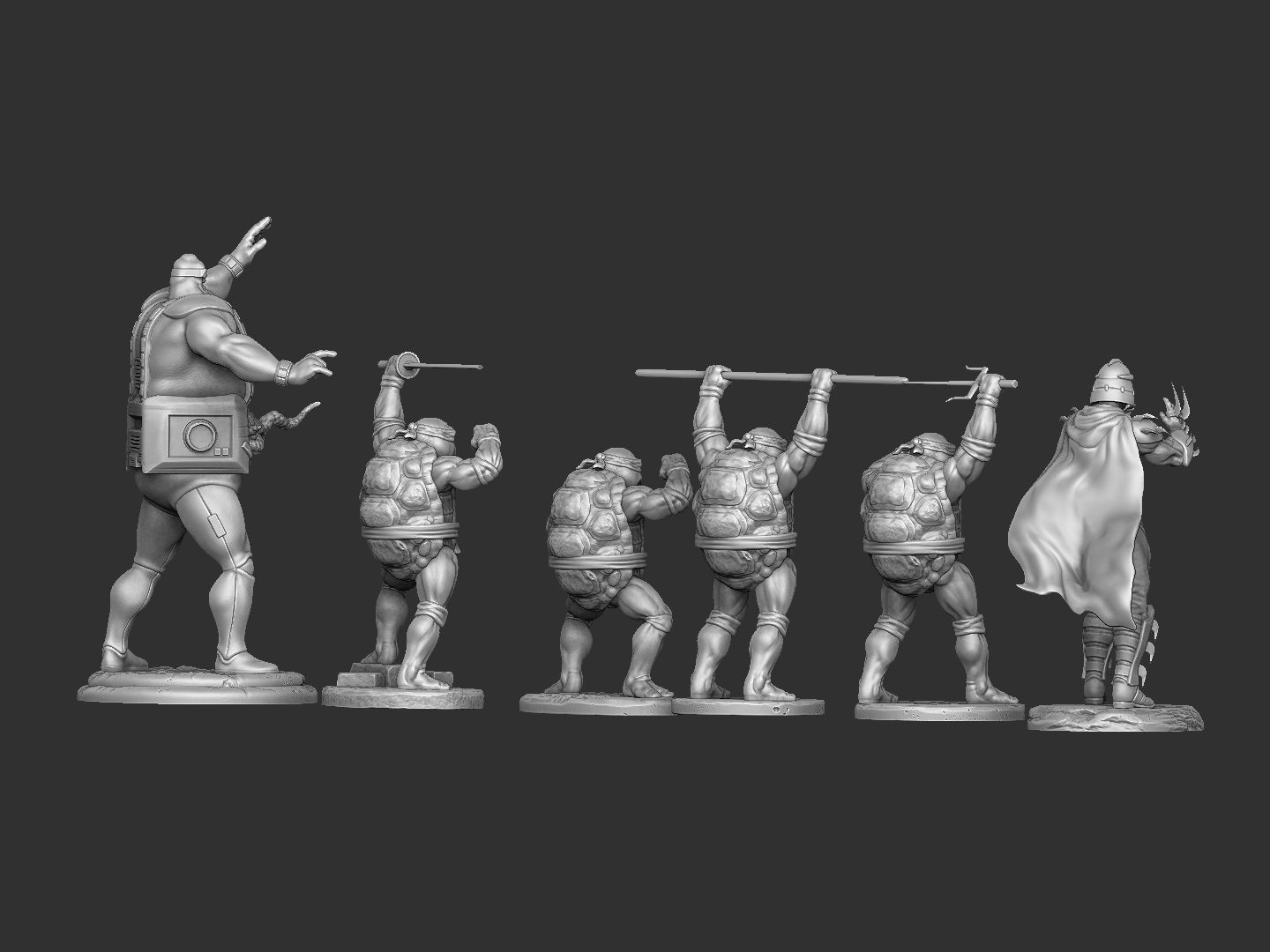 SET NINJA TURTLES 1987 FOR 3D PRINT 3D print model_24