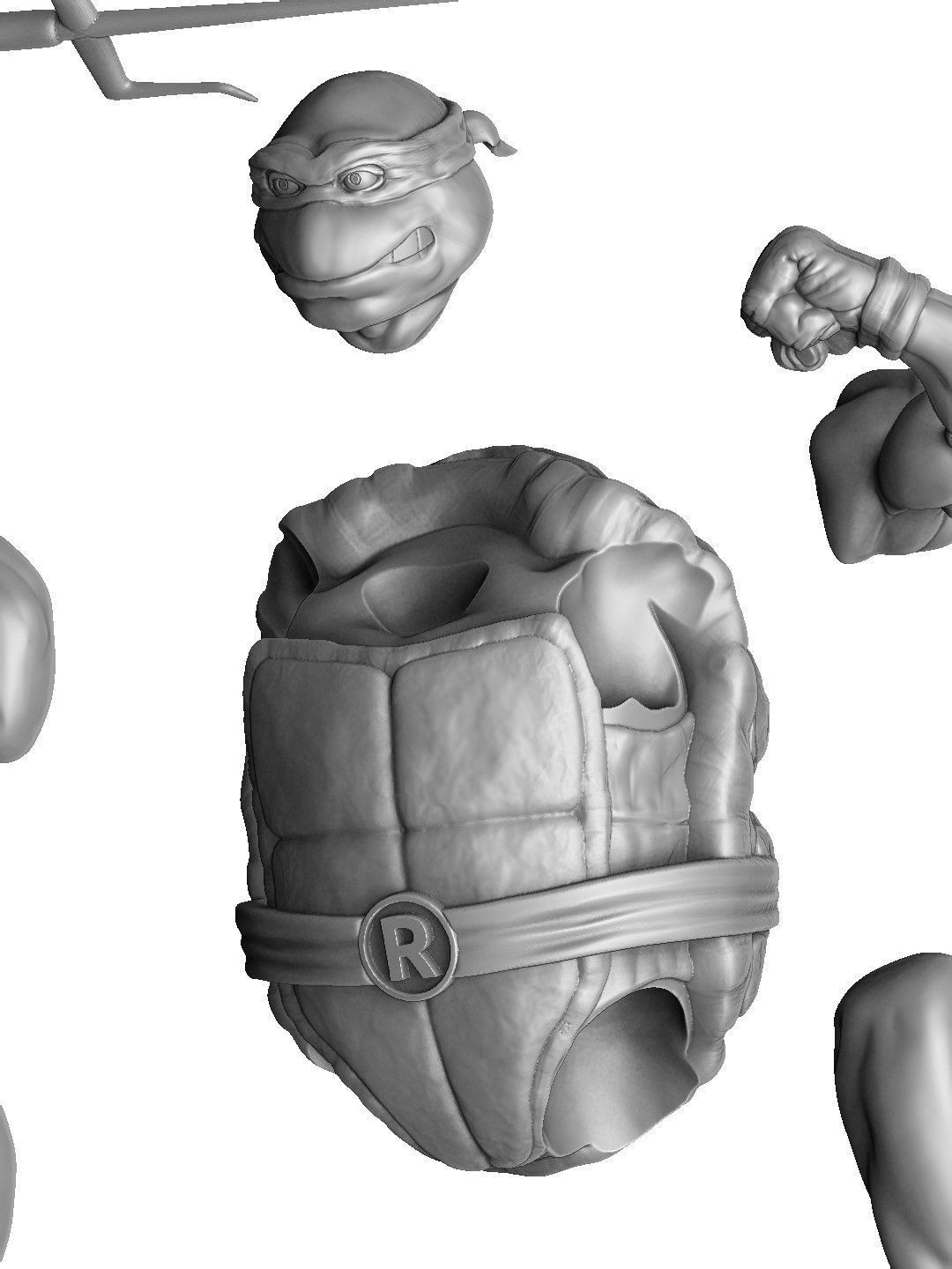SET NINJA TURTLES 1987 FOR 3D PRINT 3D print model_92