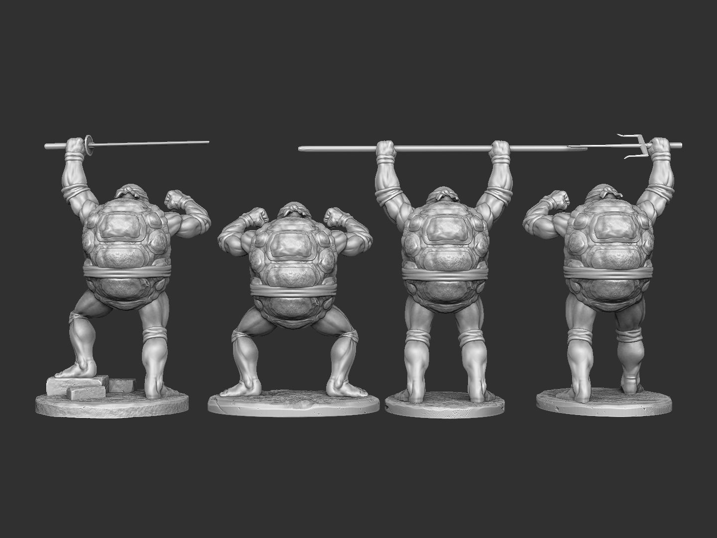 SET NINJA TURTLES 1987 FOR 3D PRINT 3D print model_63