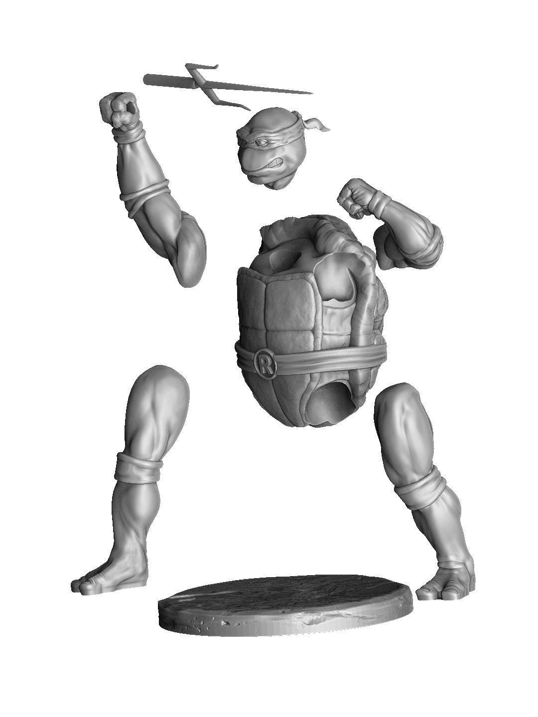 SET NINJA TURTLES 1987 FOR 3D PRINT 3D print model_77