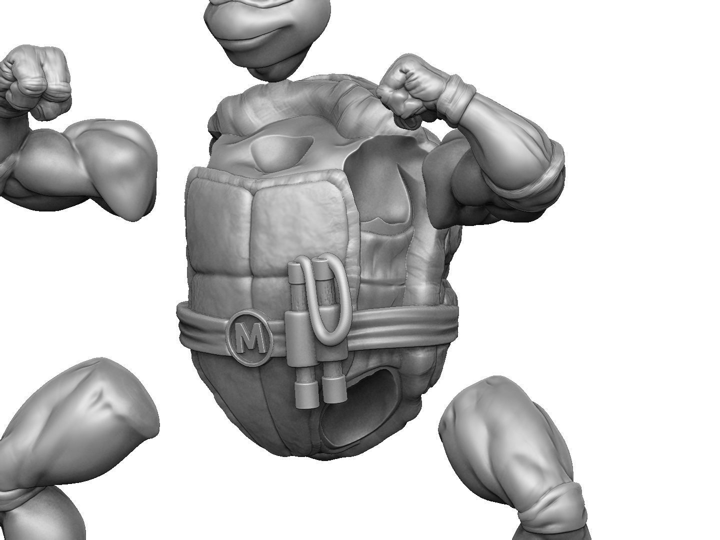 SET NINJA TURTLES 1987 FOR 3D PRINT 3D print model_71