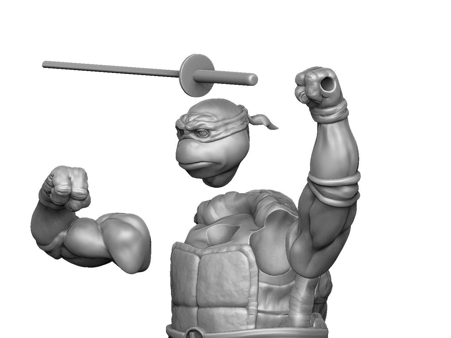 SET NINJA TURTLES 1987 FOR 3D PRINT 3D print model_60