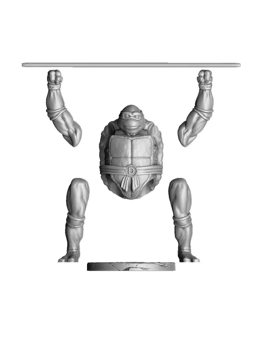 SET NINJA TURTLES 1987 FOR 3D PRINT 3D print model_31
