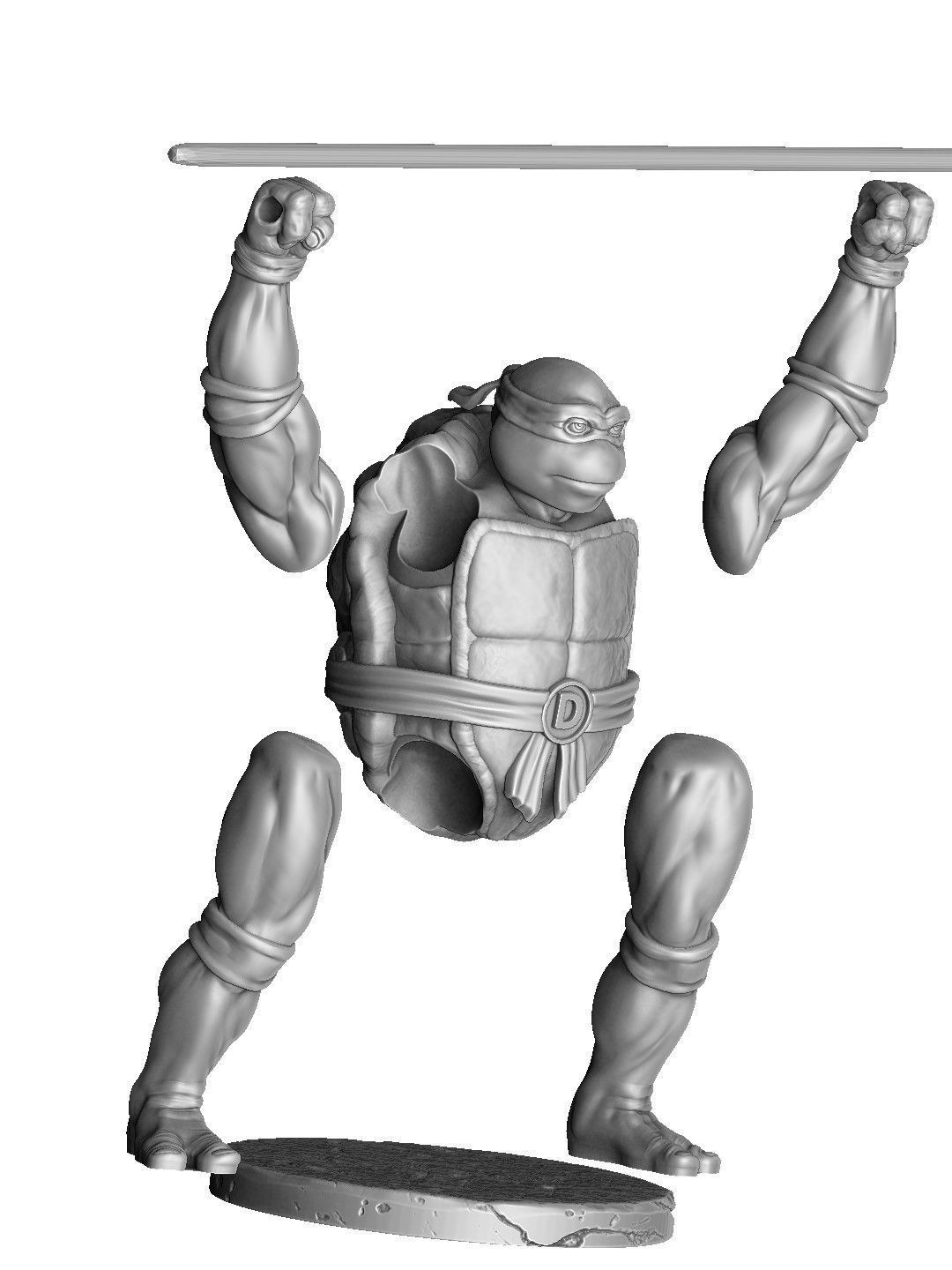 SET NINJA TURTLES 1987 FOR 3D PRINT 3D print model_35