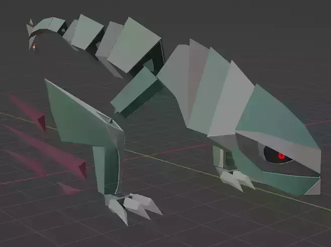 Unofficial Roblox Loomian Legacy Oxidrake Free low-poly 3D model