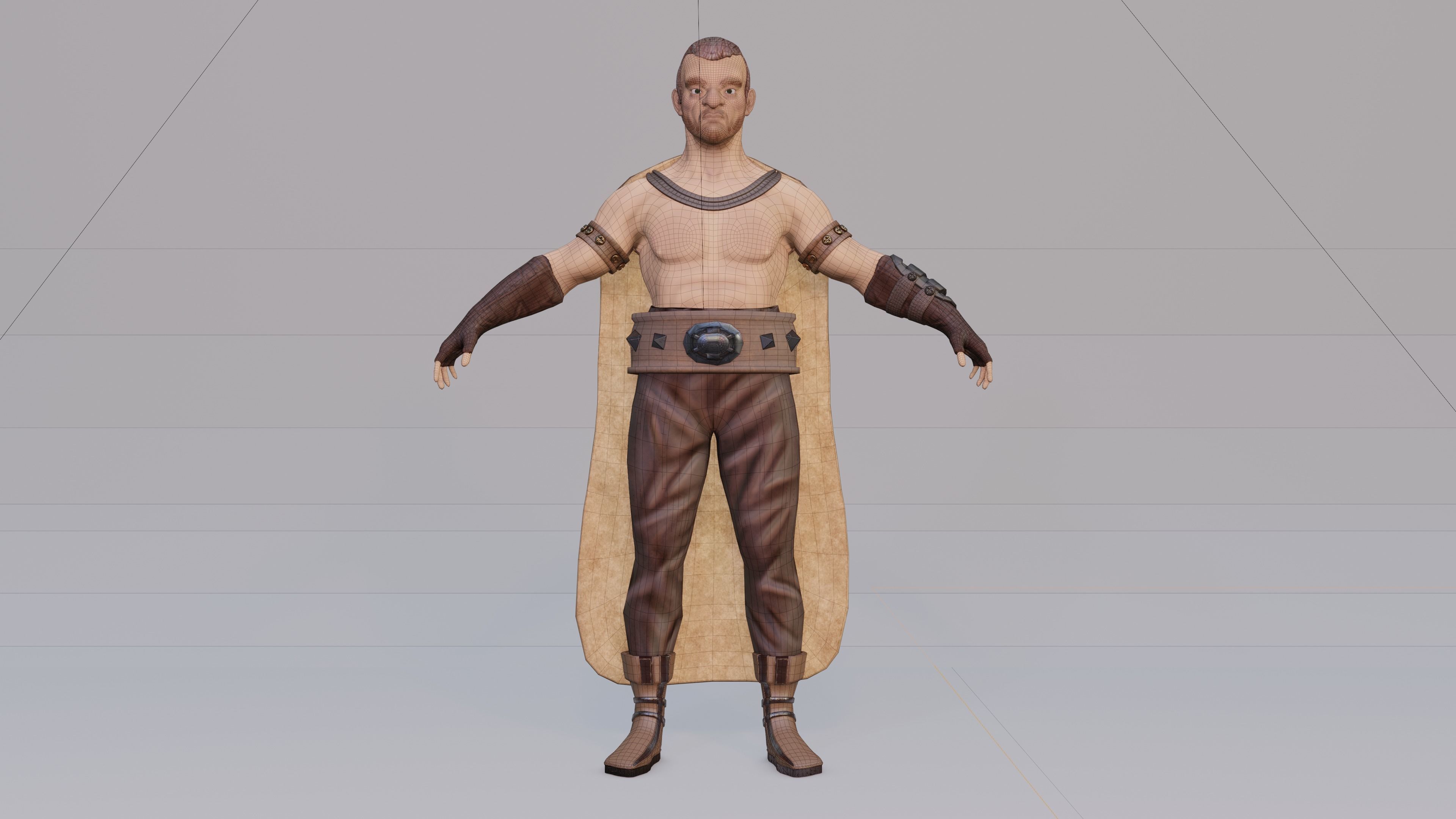 Human Character Low-poly 3D model_4