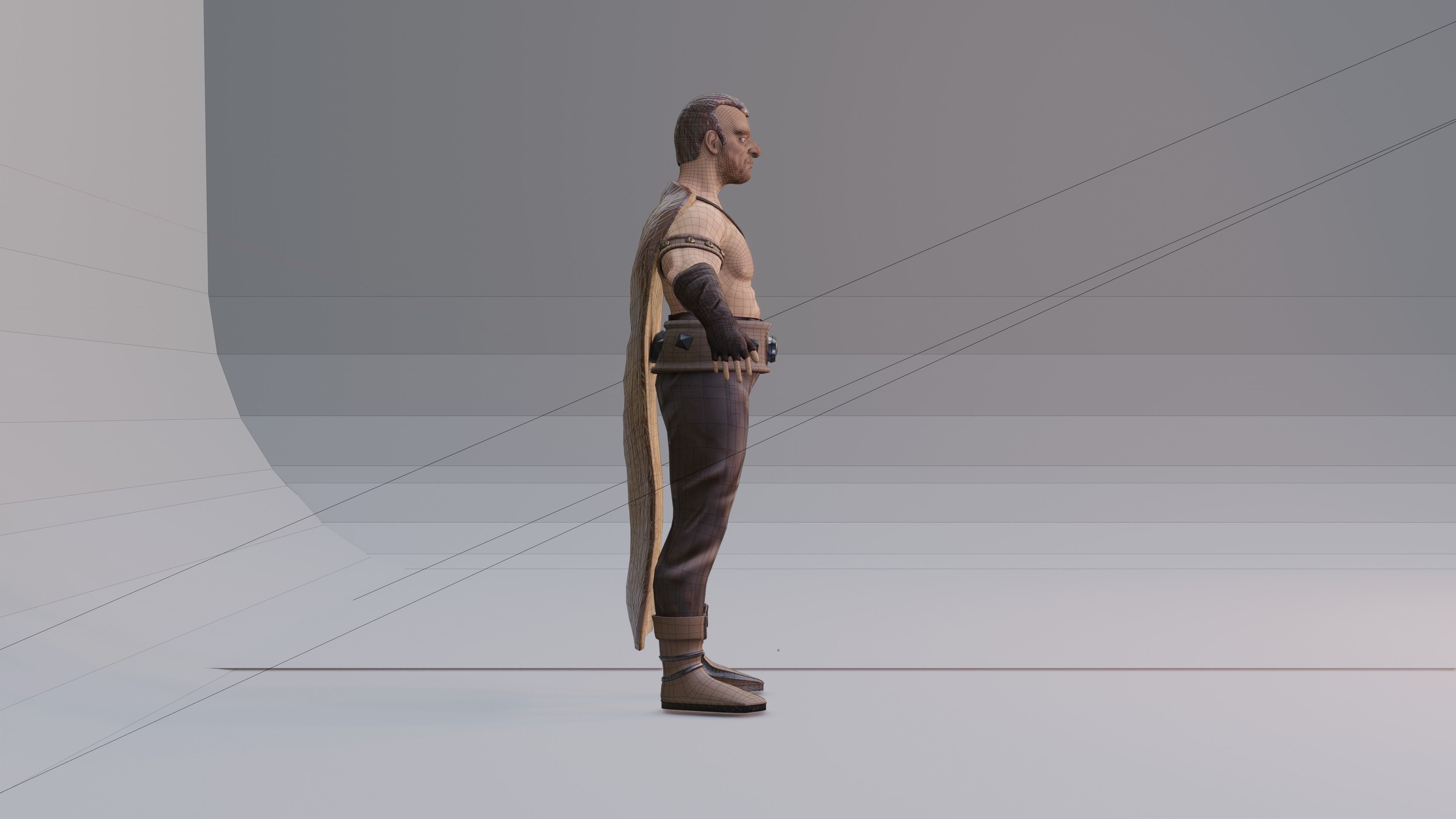 Human Character Low-poly 3D model_5