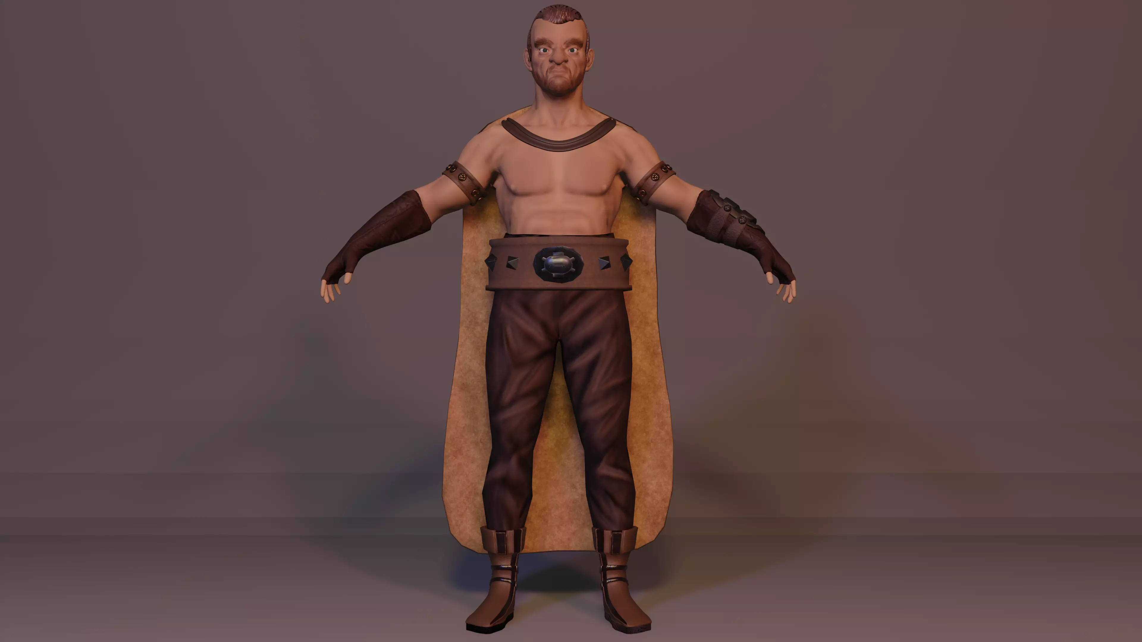 Human Character Low-poly 3D model_0
