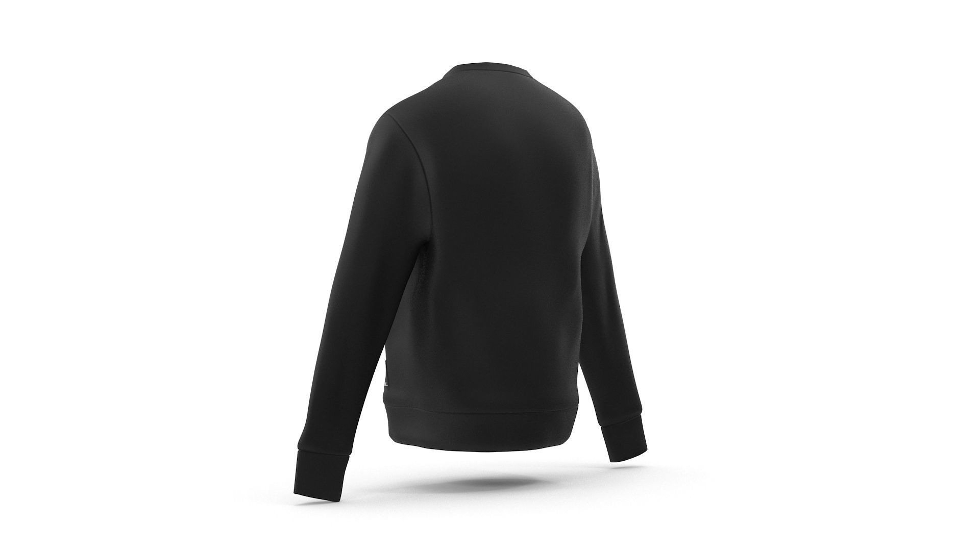 Black Sweatshirt Low-poly 3D model_4