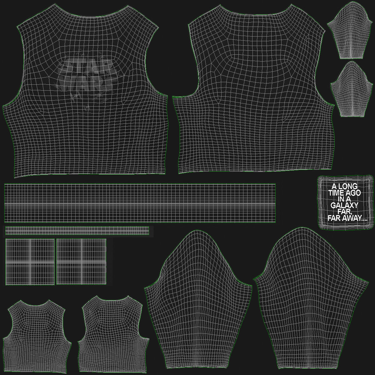 Black Sweatshirt Low-poly 3D model_7