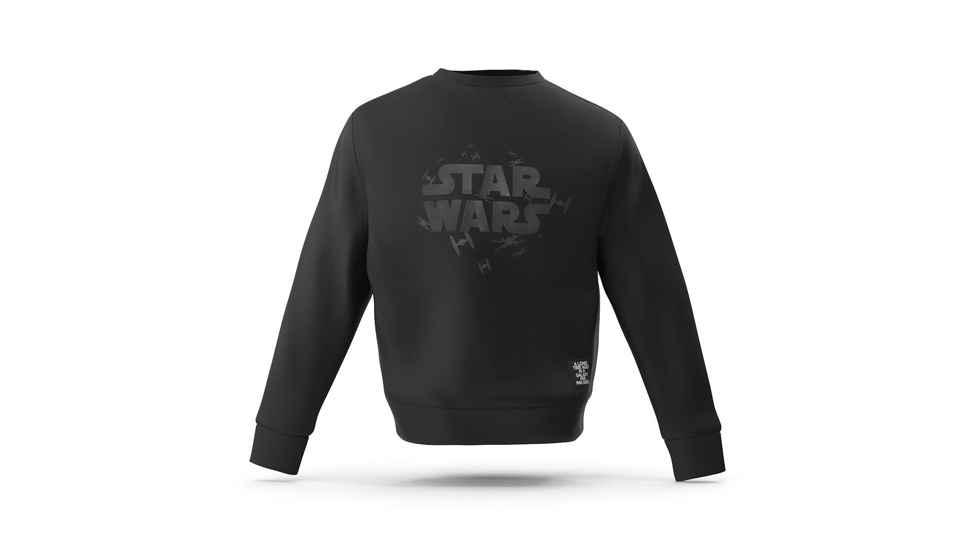 Black Sweatshirt Low-poly 3D model_1