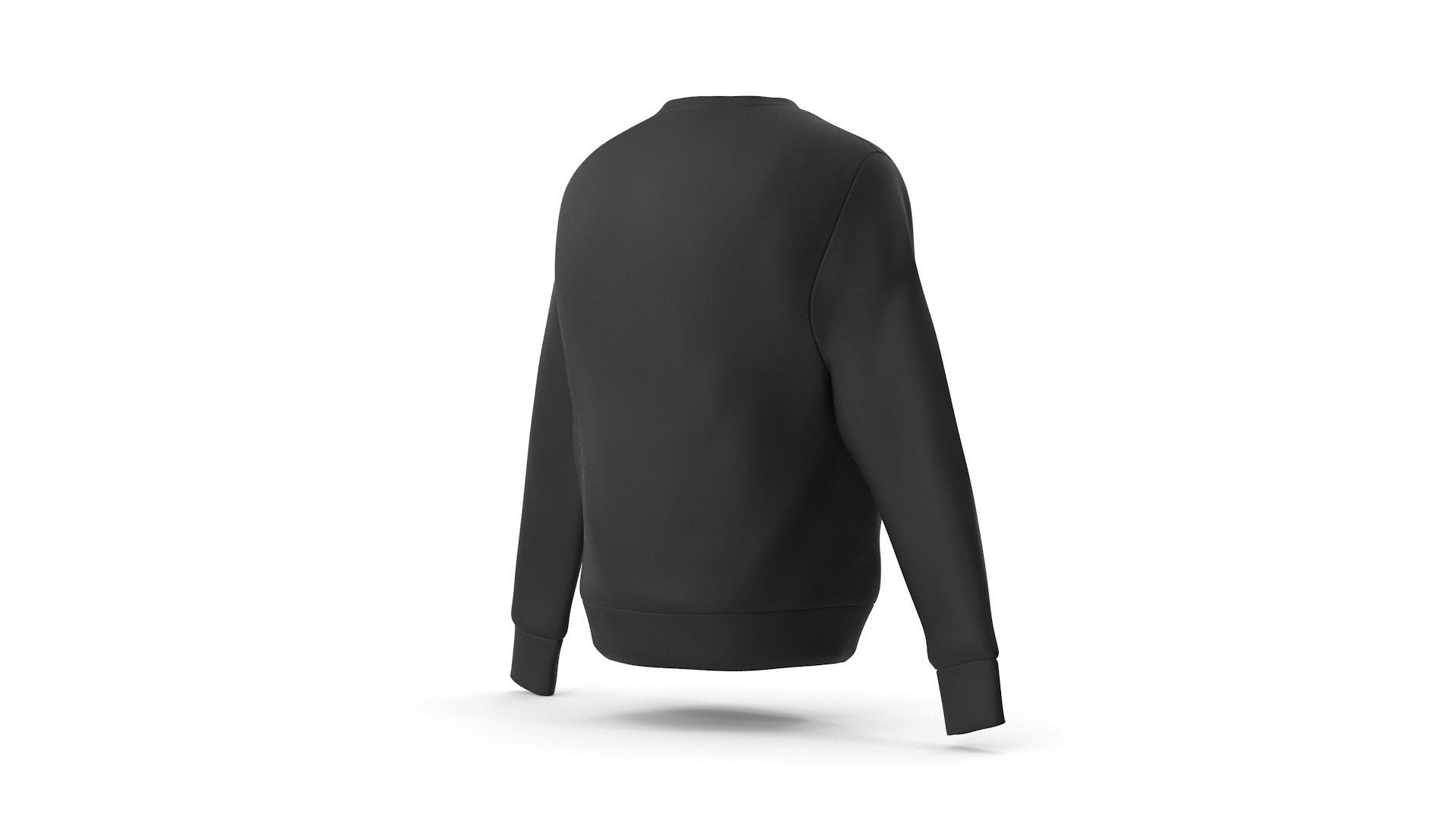 Black Sweatshirt Low-poly 3D model_5