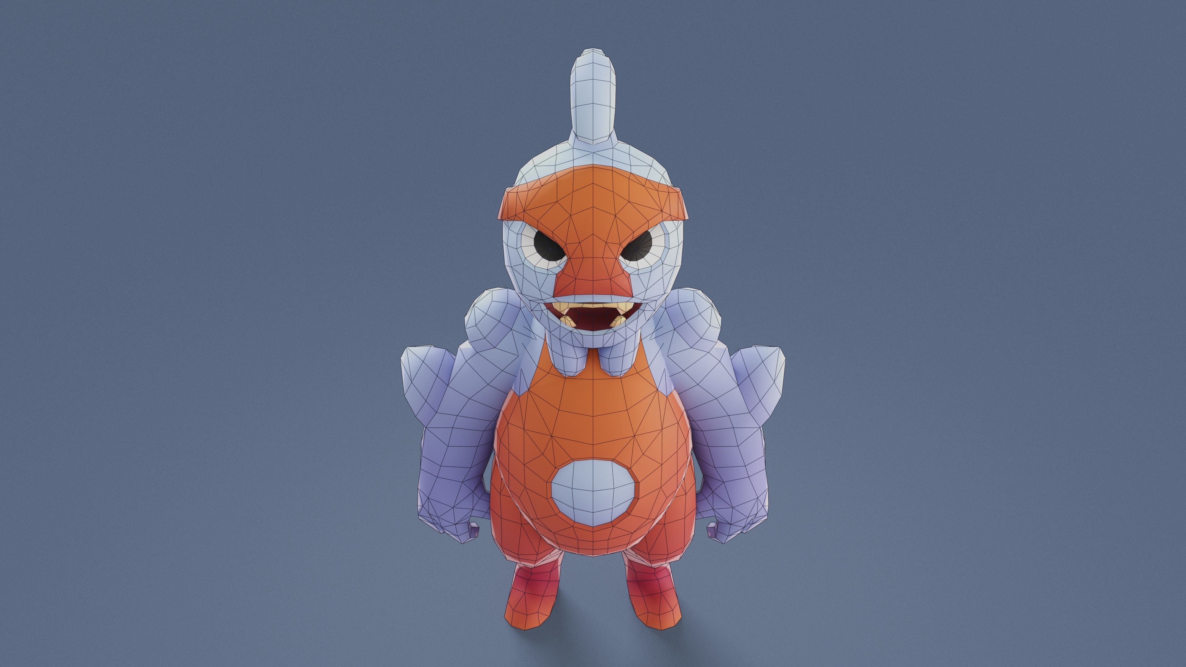 3D model Cartoon Characters - Big Wrestler Warrior VR / AR / low-poly ...