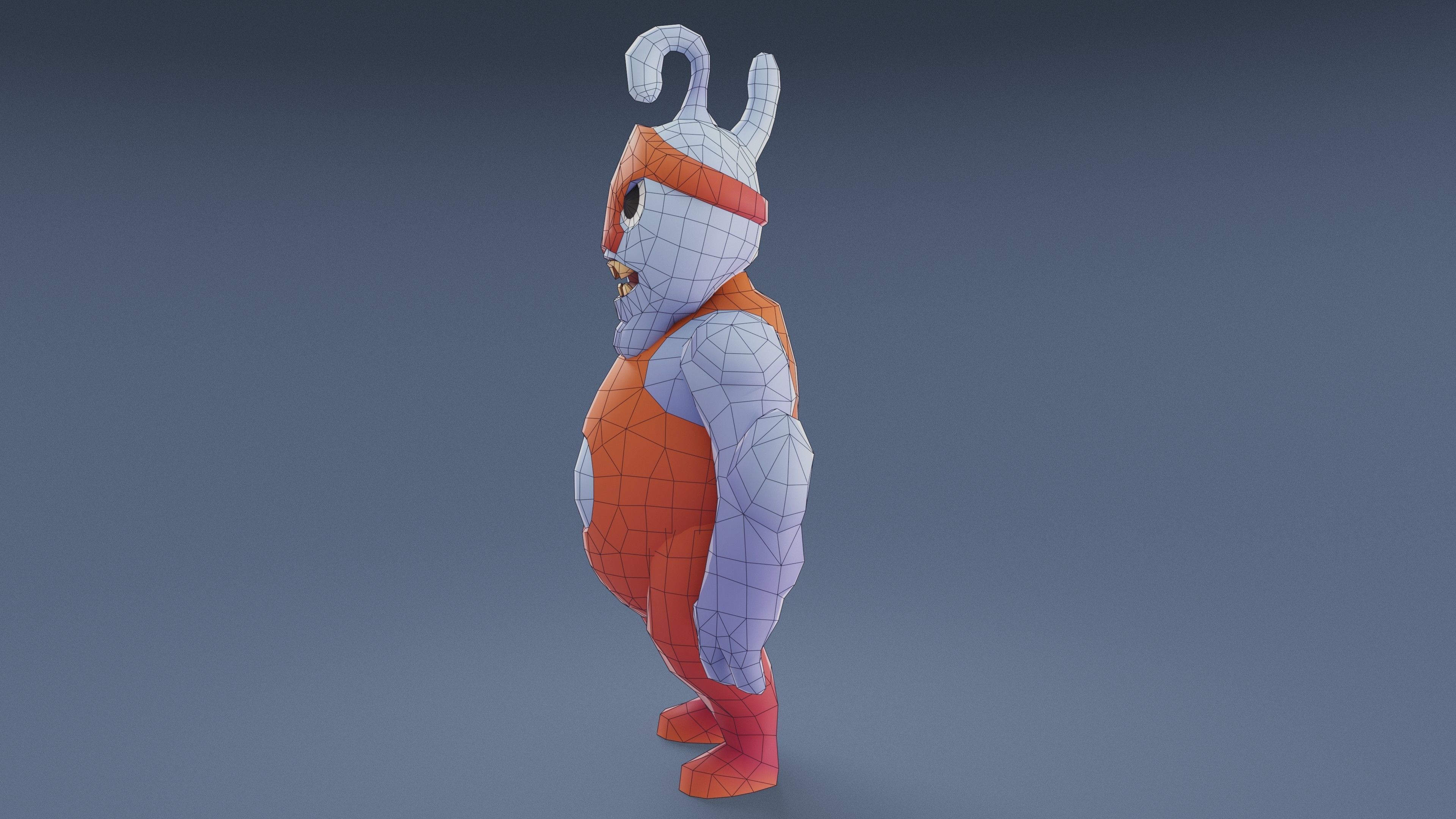 3D model Cartoon Characters - Big Wrestler Warrior VR / AR / low-poly ...