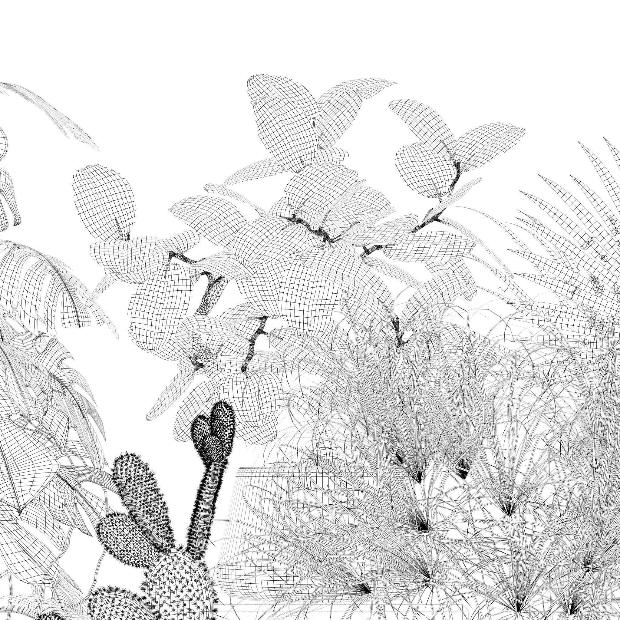 20 Photorealistic Flowers for Interiors - set 126 131 140 139 3D Model Collection_25