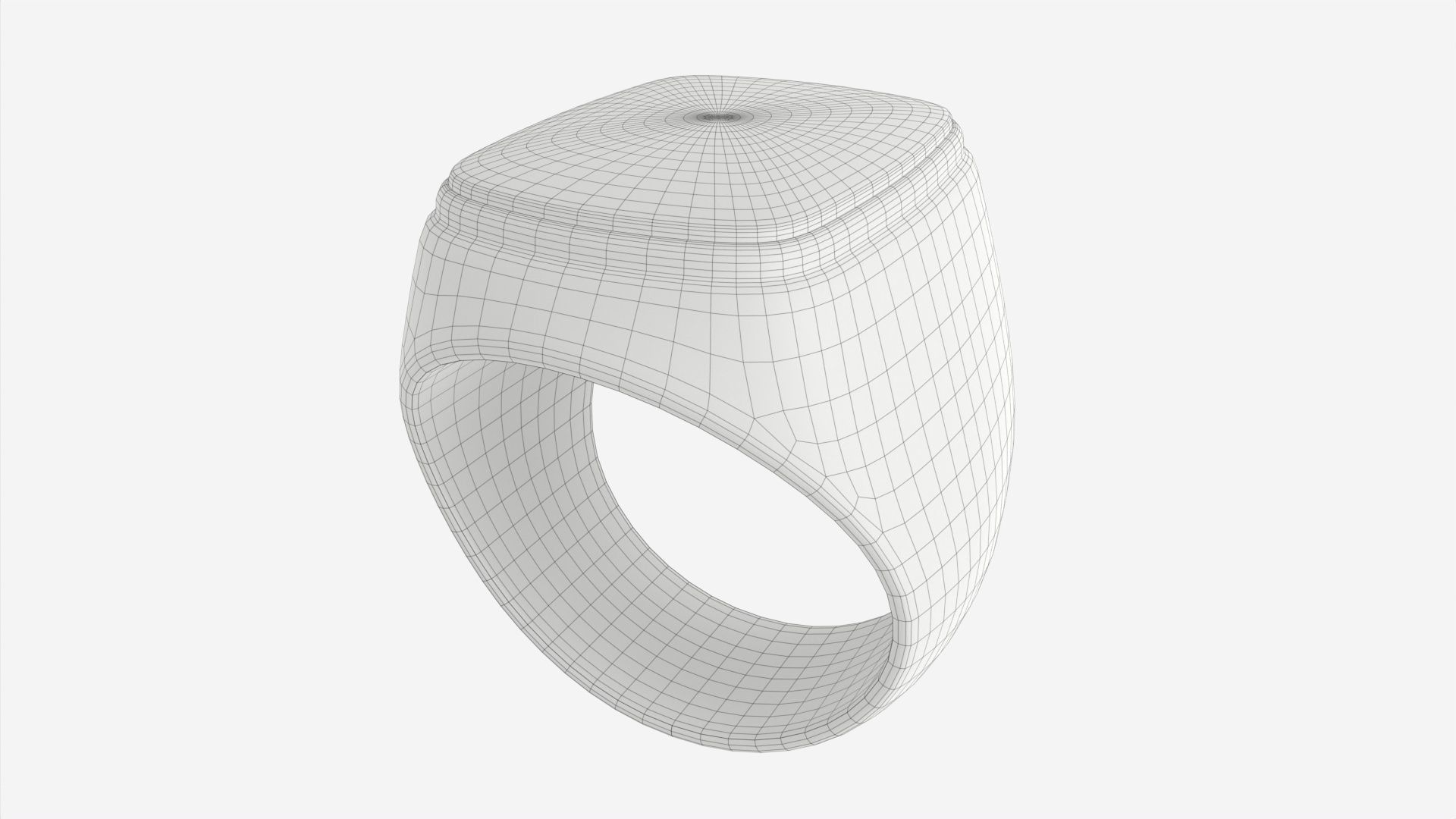 Gold Ring with Stone Jewelry 09 3D model_7