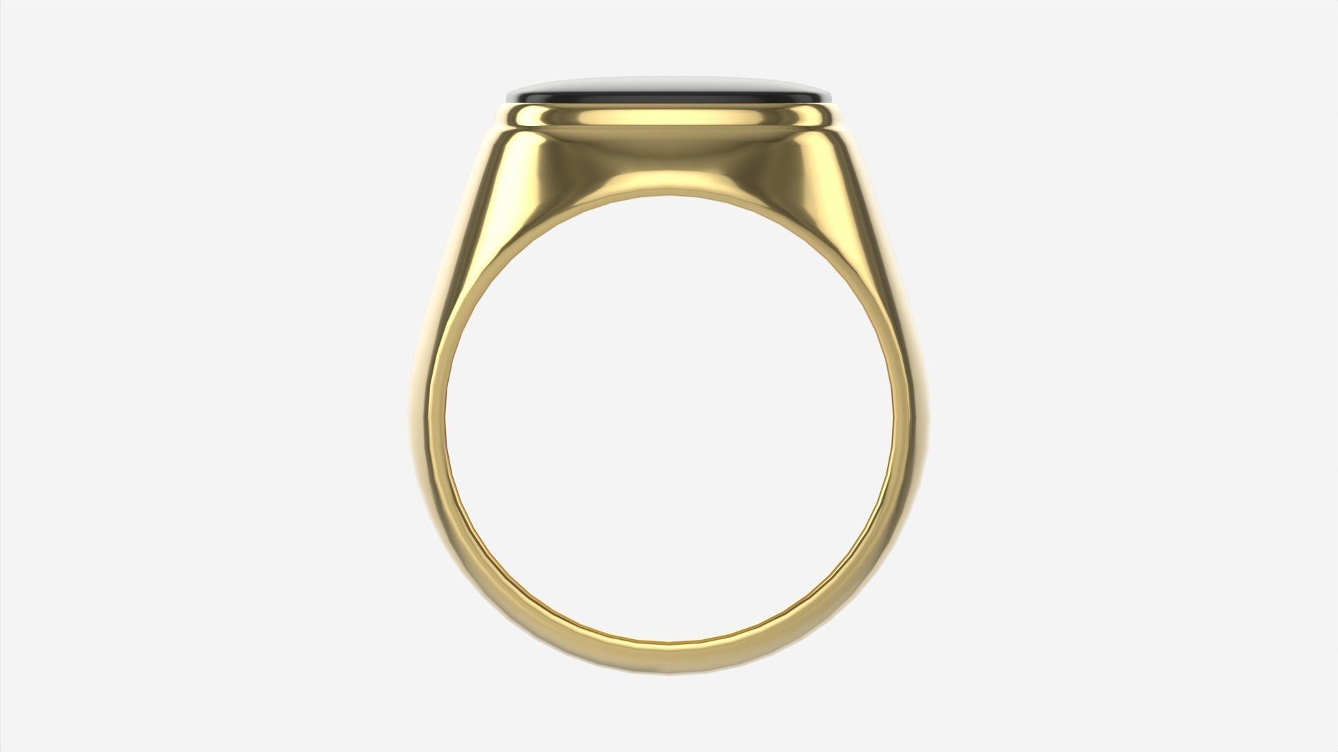 Gold Ring with Stone Jewelry 09 3D model_3
