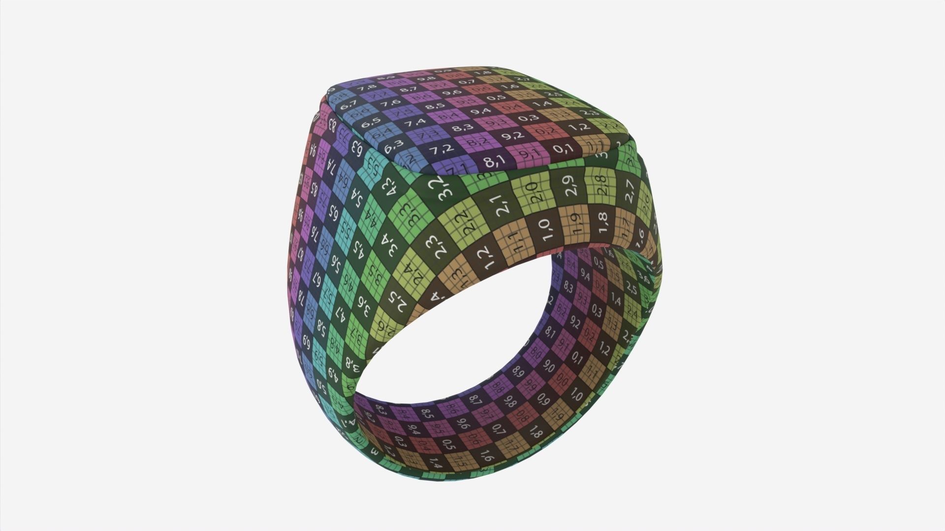 Gold Ring with Stone Jewelry 09 3D model_10