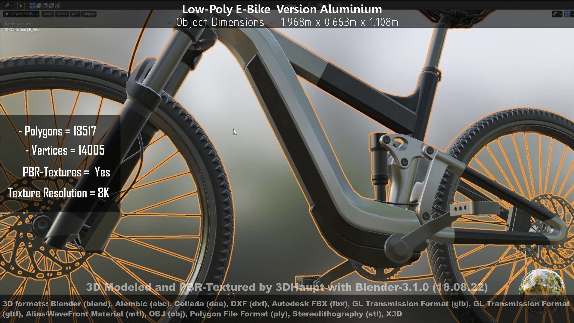 E-Bikes e-bike 3D Model Collection_106