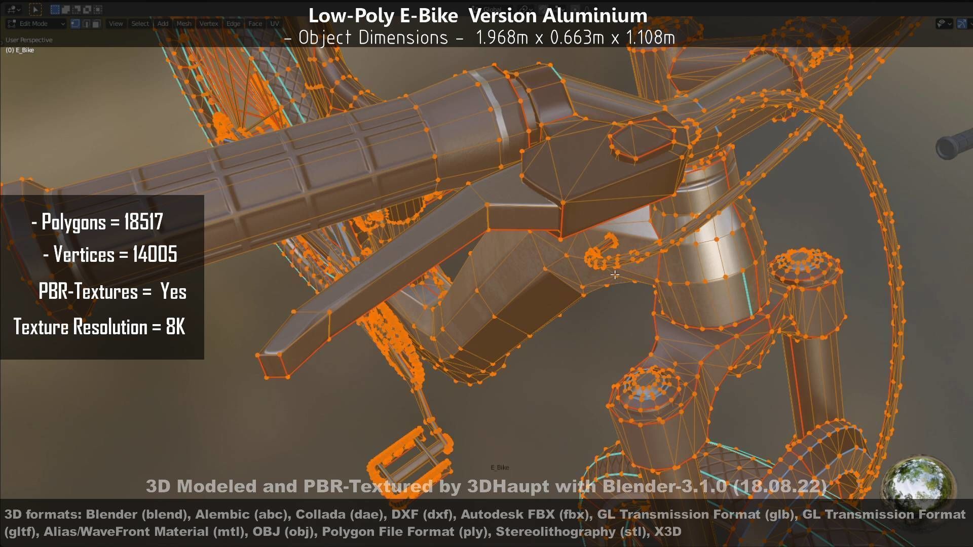 E-Bikes e-bike 3D Model Collection_22