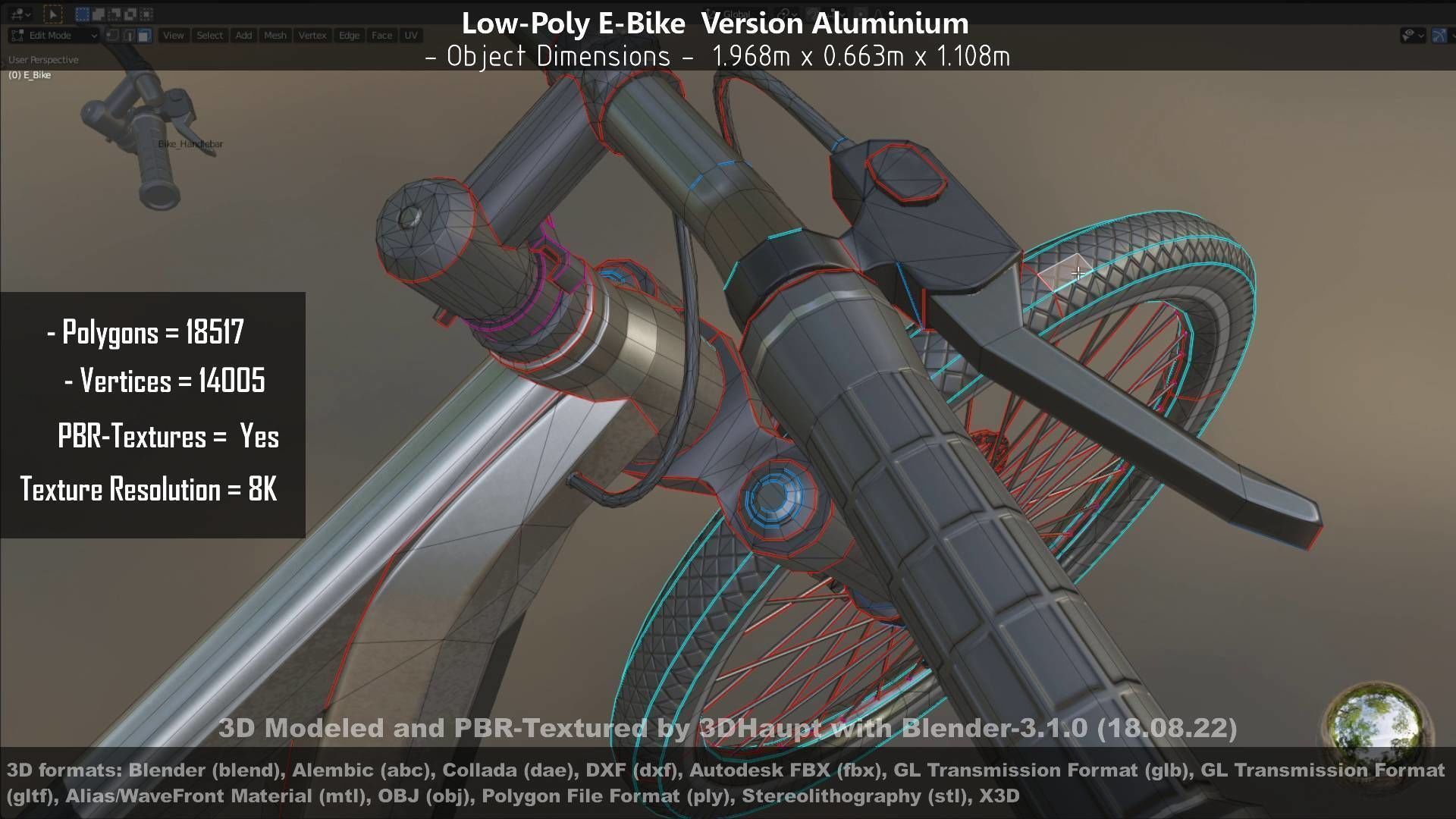 E-Bikes e-bike 3D Model Collection_82