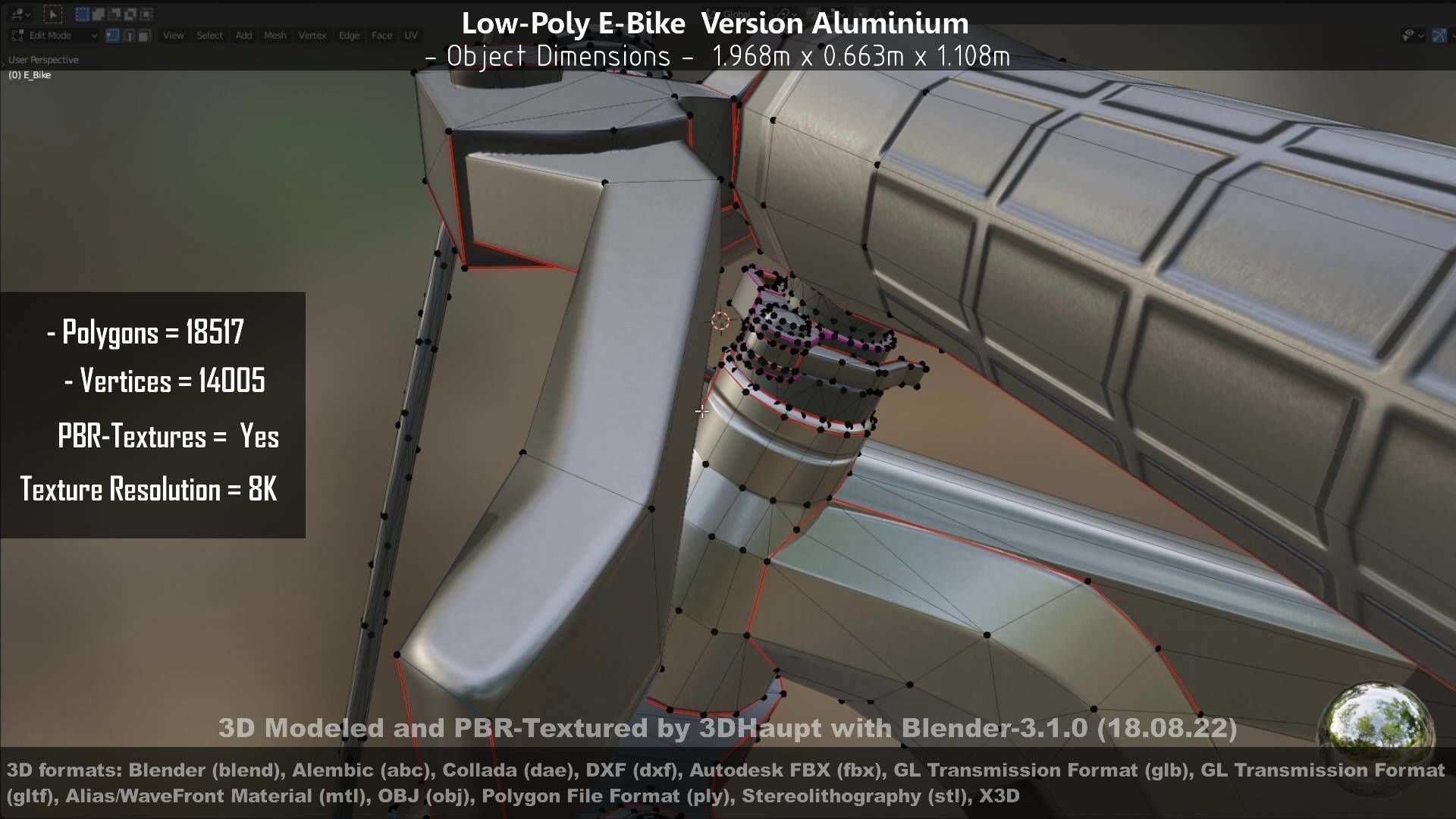 E-Bikes e-bike 3D Model Collection_43