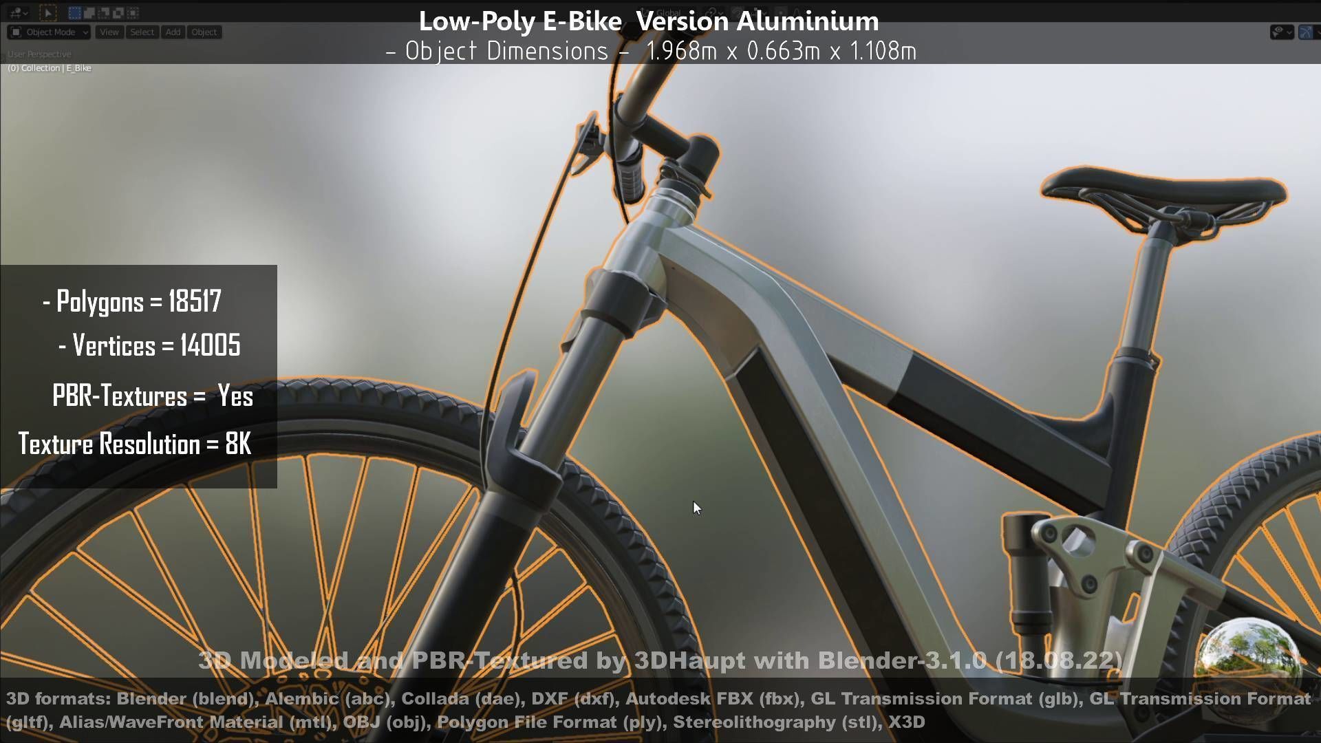 E-Bikes e-bike 3D Model Collection_36