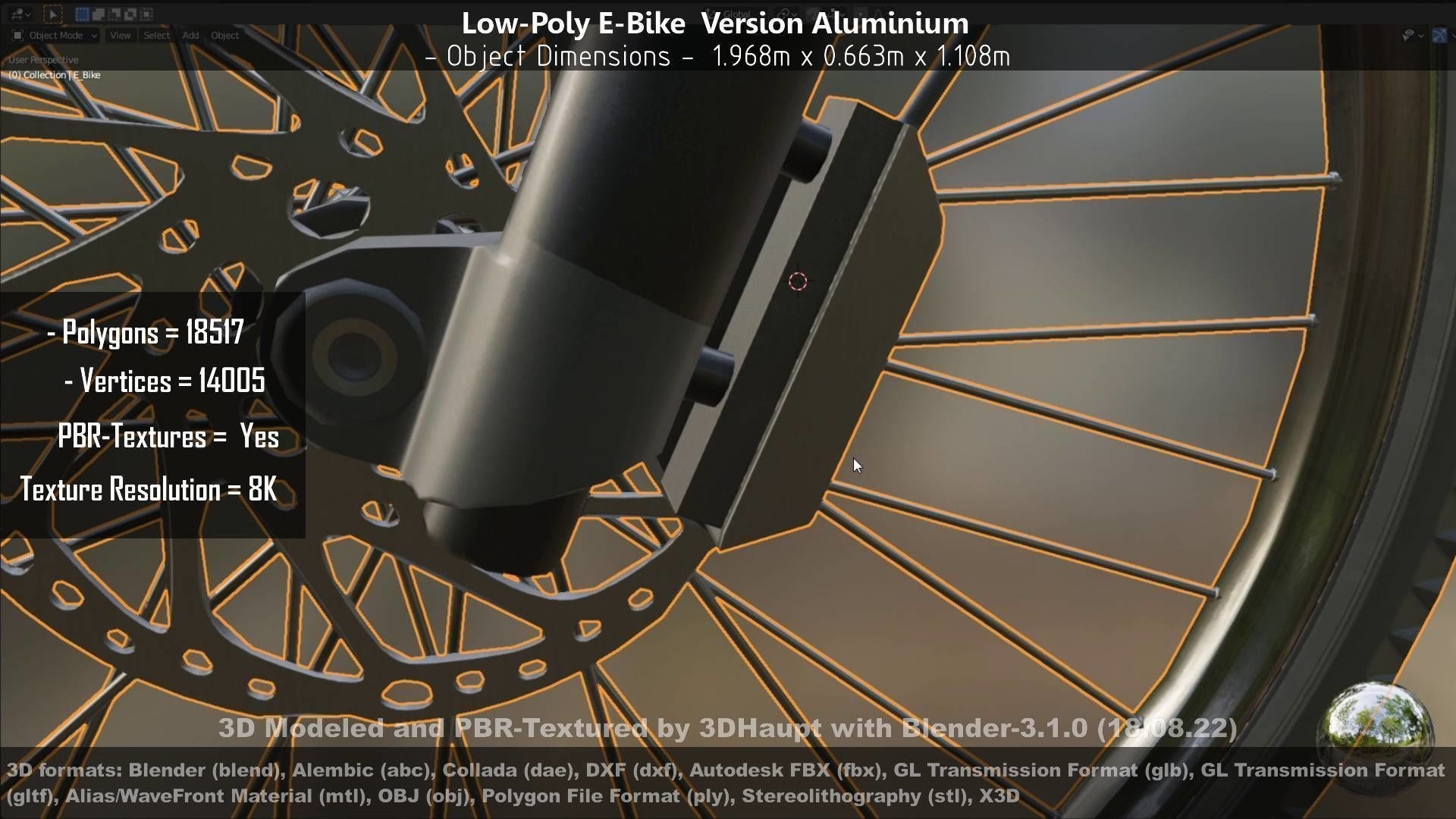 E-Bikes e-bike 3D Model Collection_84