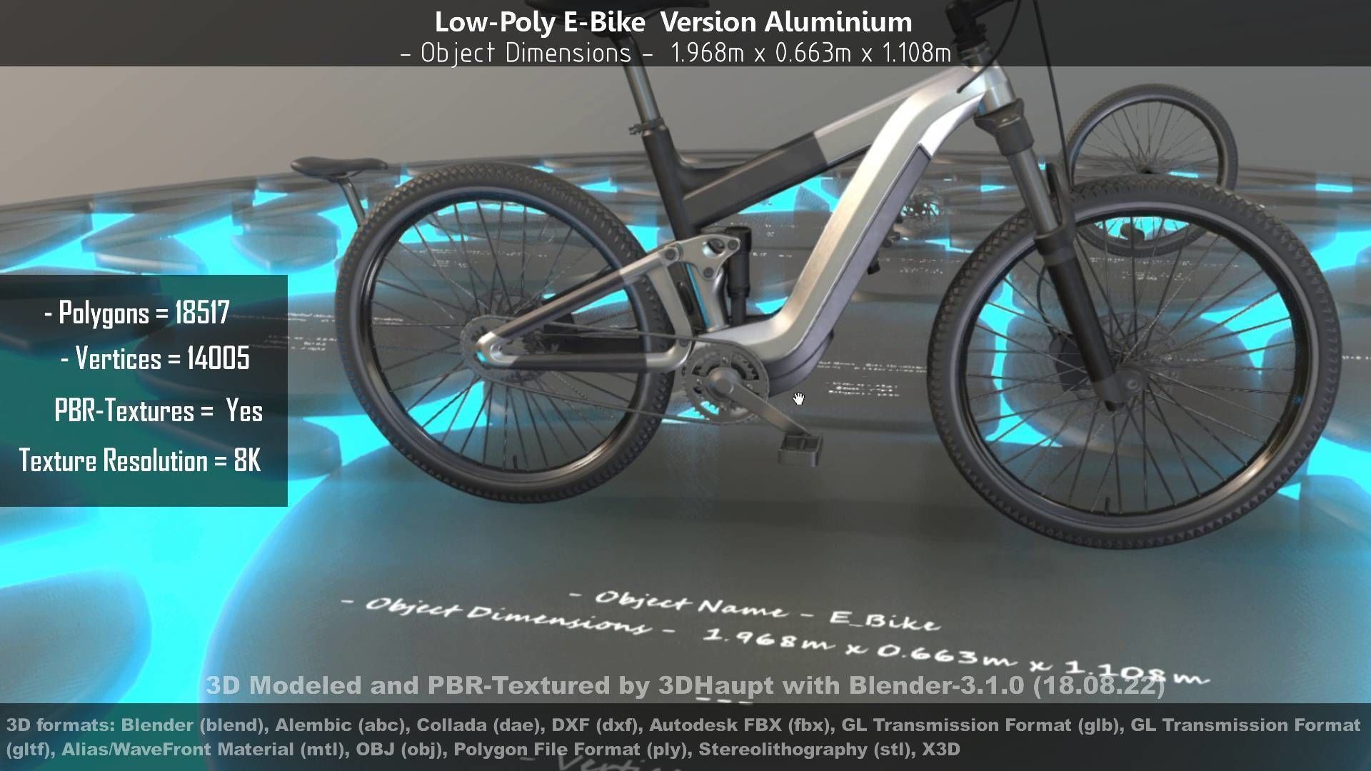 E-Bikes e-bike 3D Model Collection_61