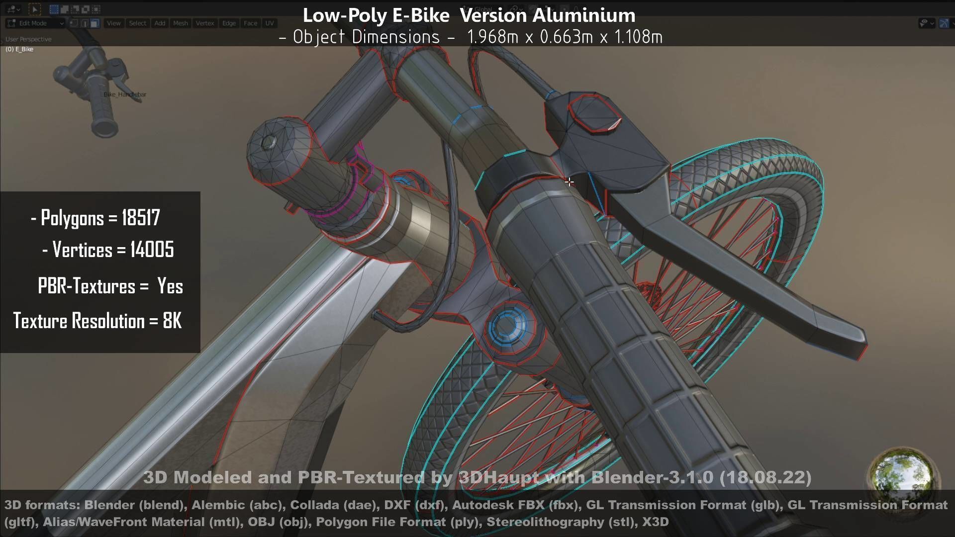 E-Bikes e-bike 3D Model Collection_80