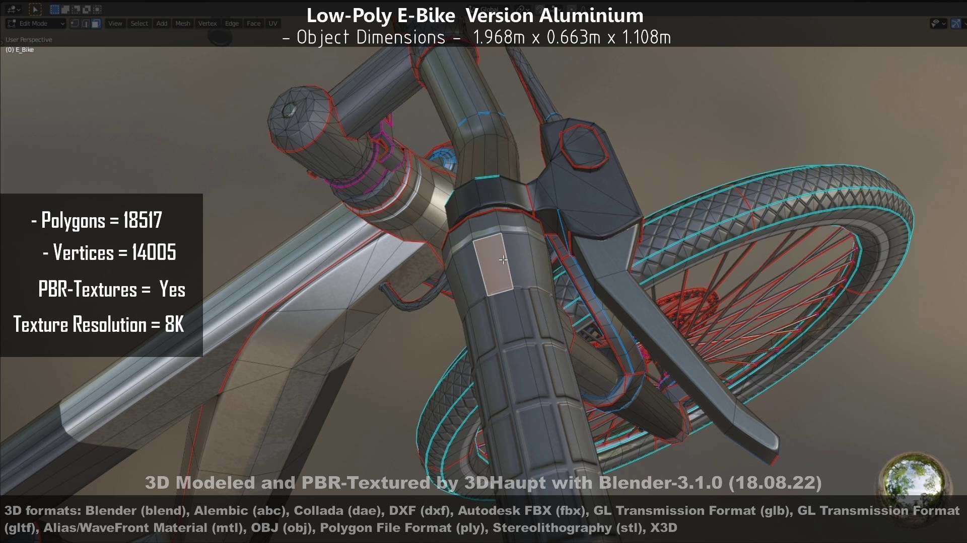 E-Bikes e-bike 3D Model Collection_49