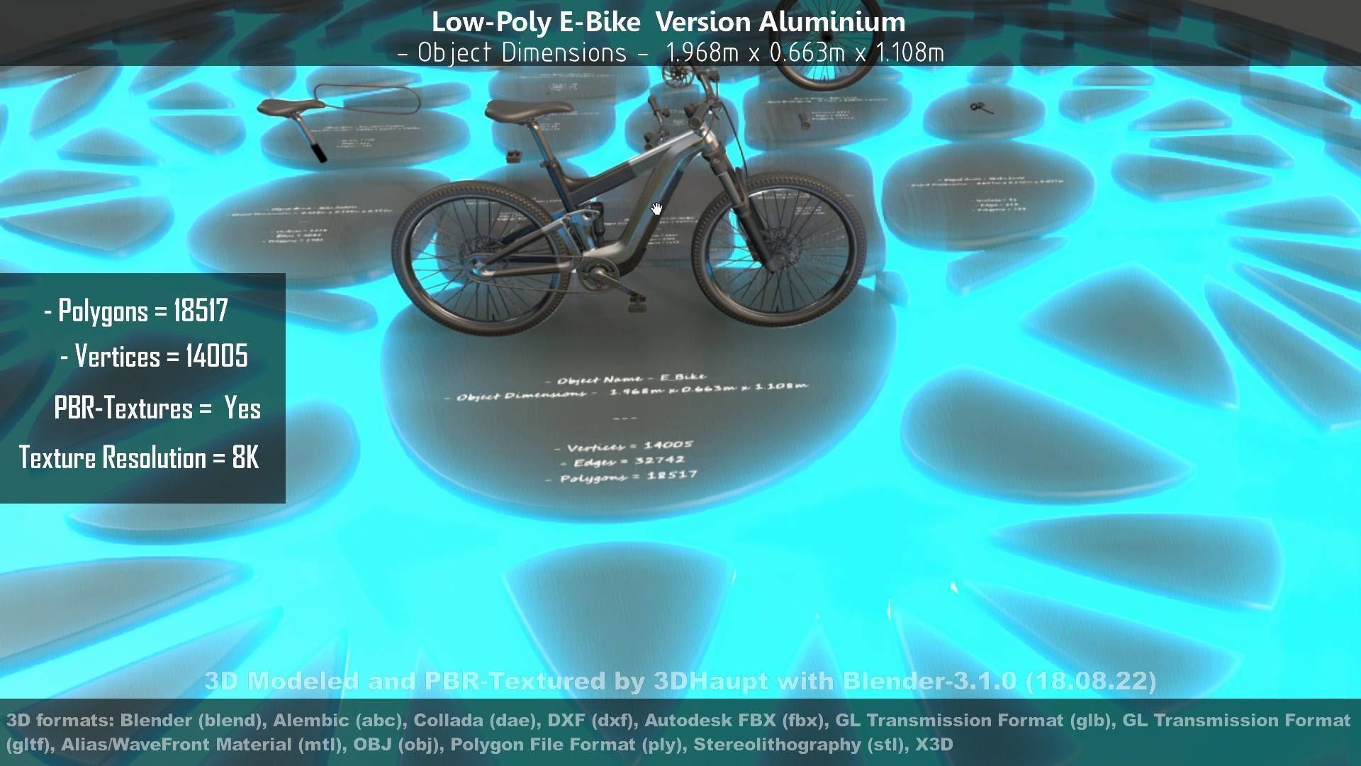 E-Bikes e-bike 3D Model Collection_81