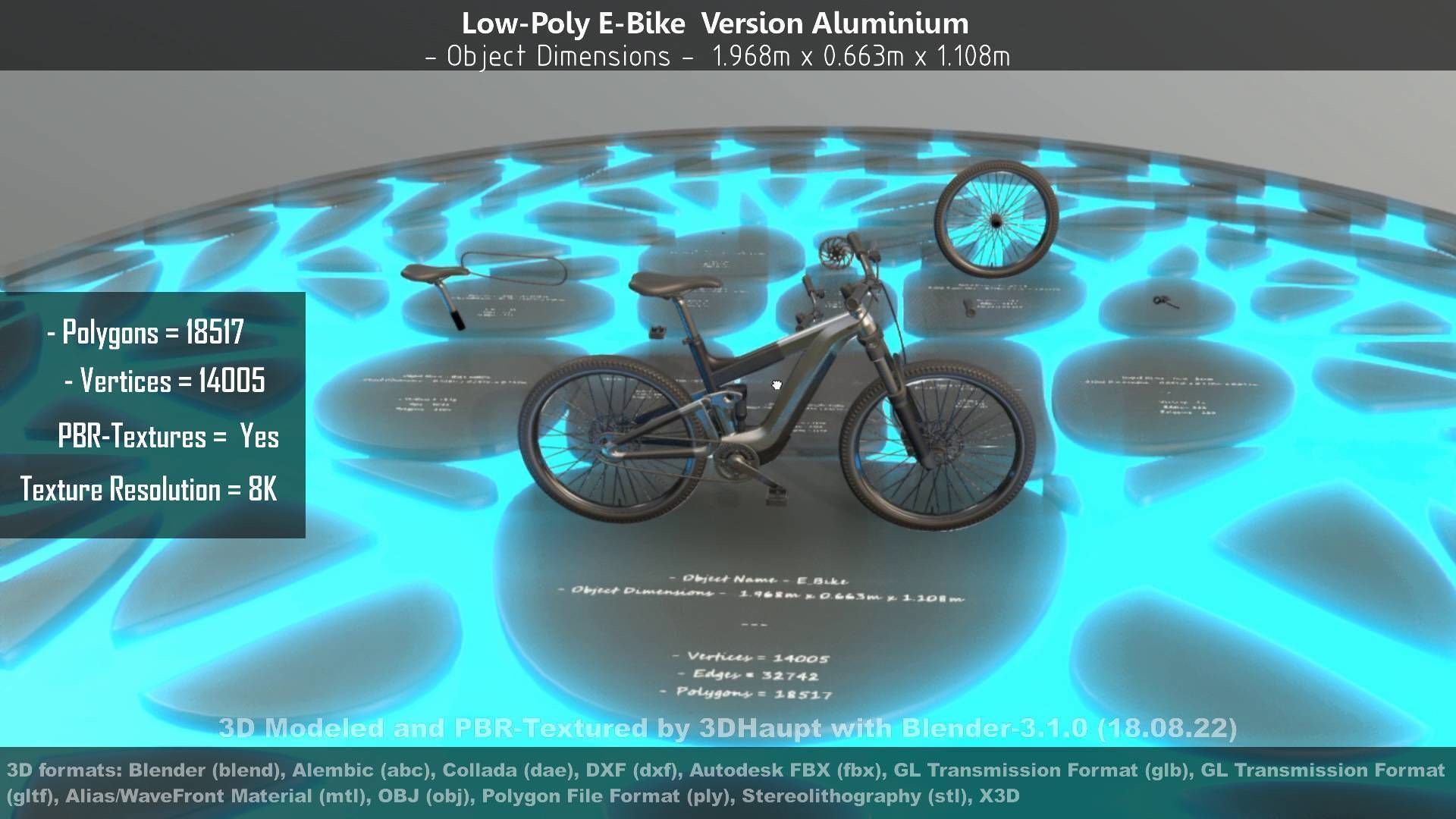 E-Bikes e-bike 3D Model Collection_94