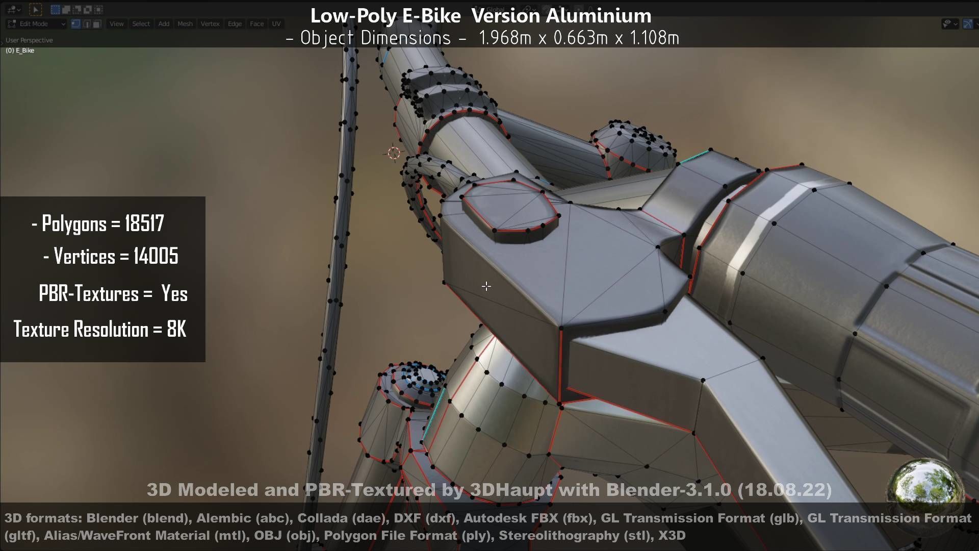 E-Bikes e-bike 3D Model Collection_34