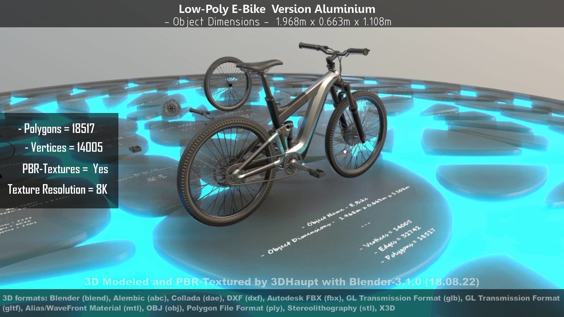 E-Bikes e-bike 3D Model Collection_52