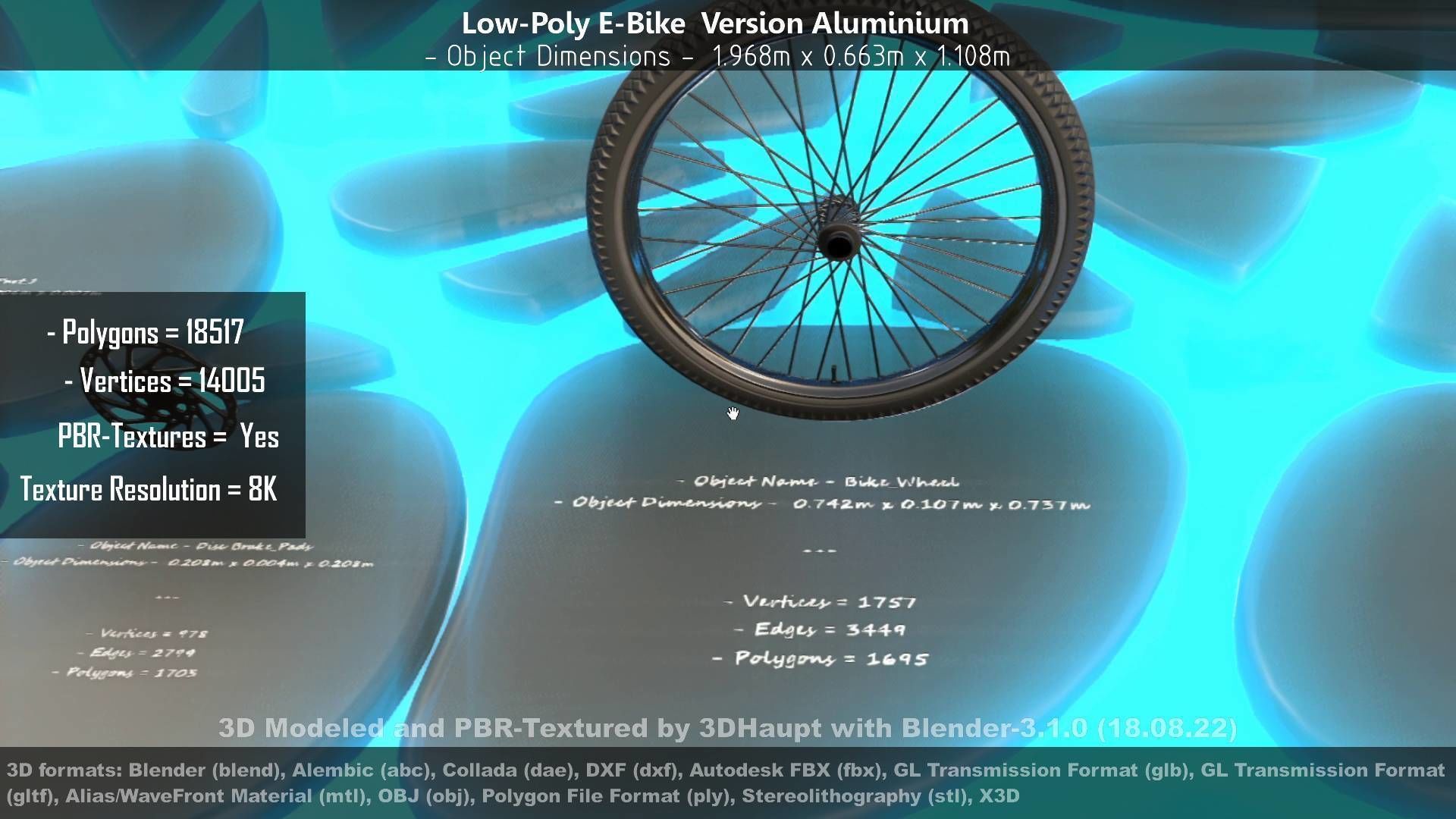 E-Bikes e-bike 3D Model Collection_24