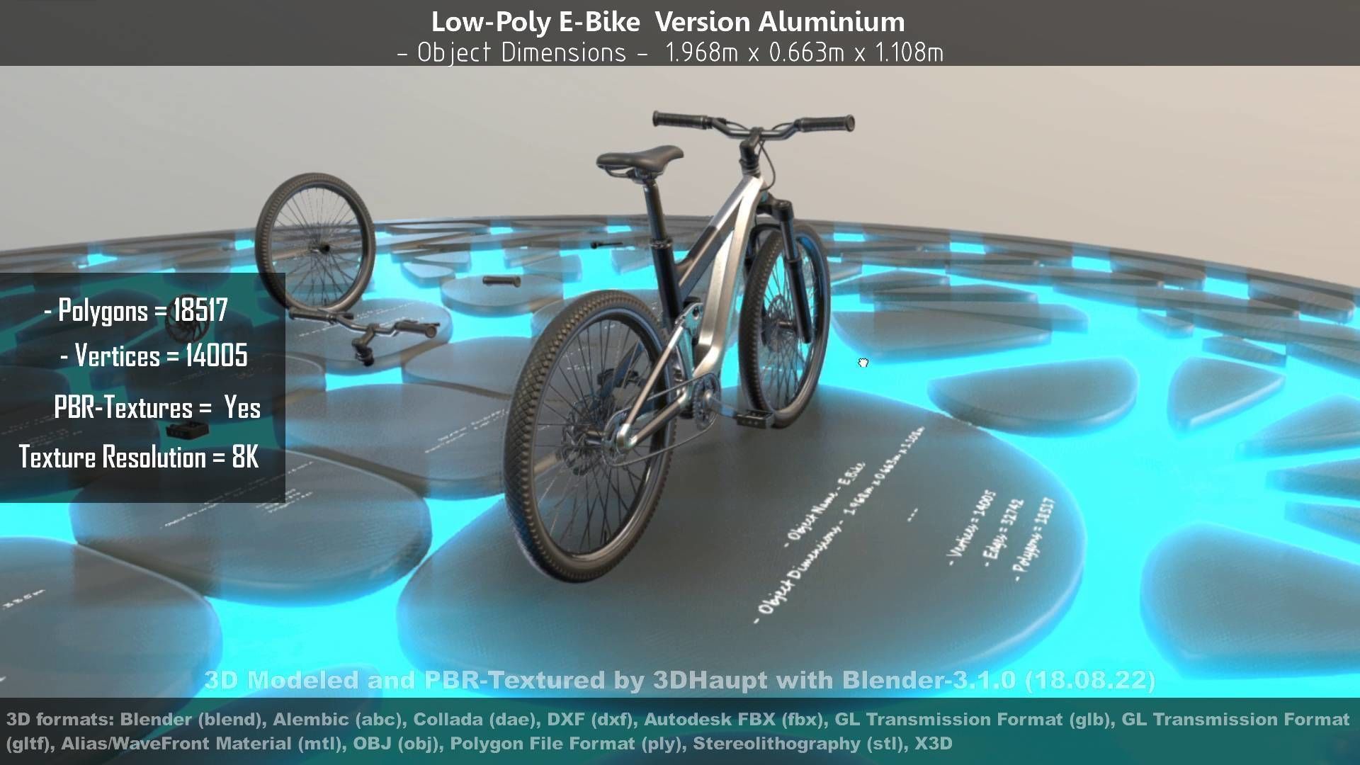 E-Bikes e-bike 3D Model Collection_89