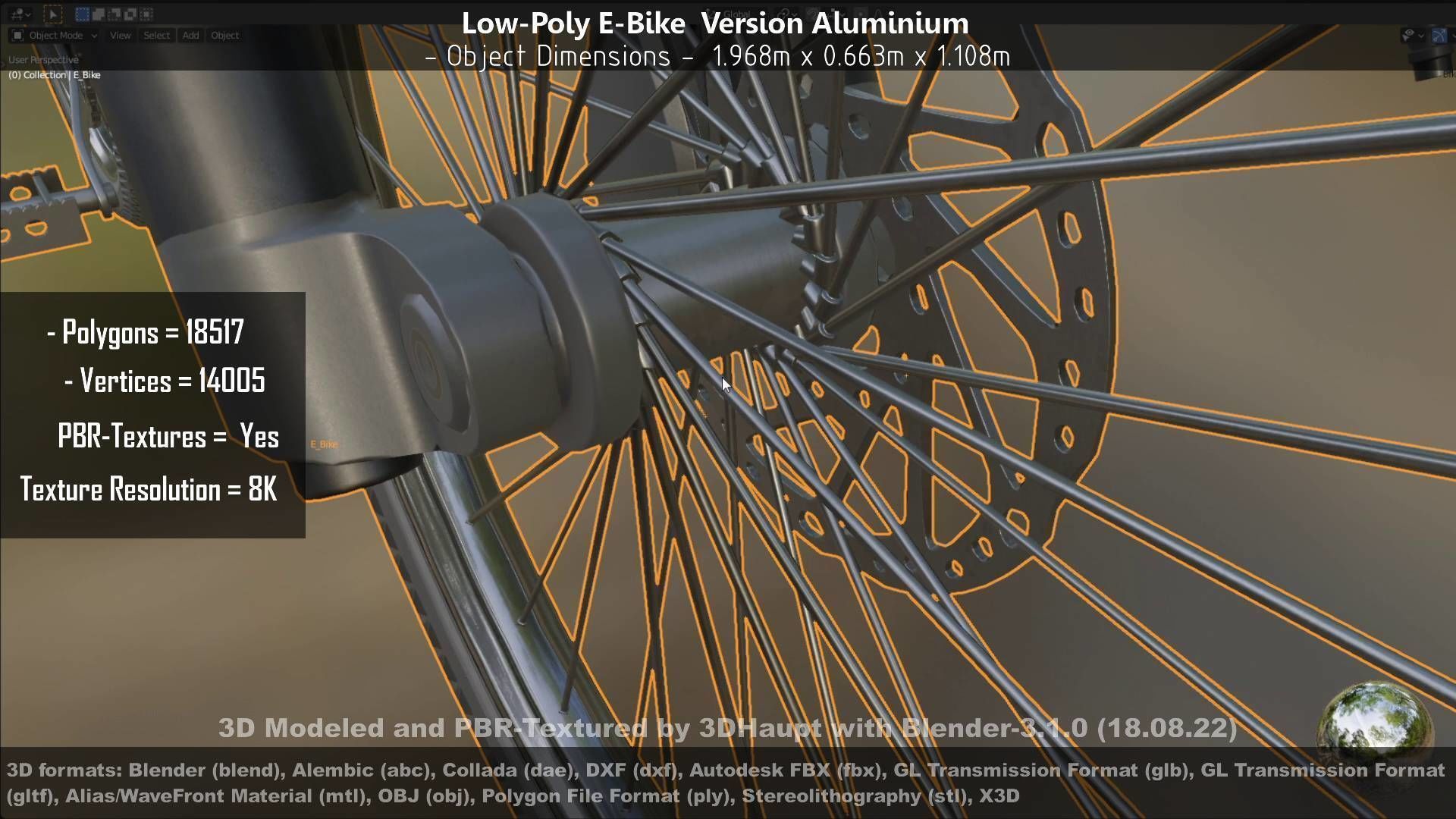 E-Bikes e-bike 3D Model Collection_96