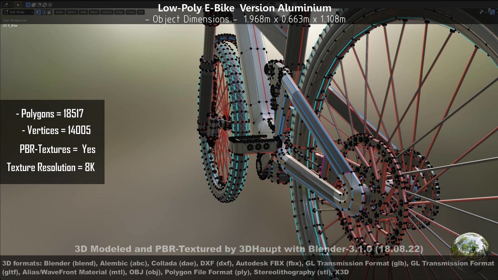 E-Bikes e-bike 3D Model Collection_95