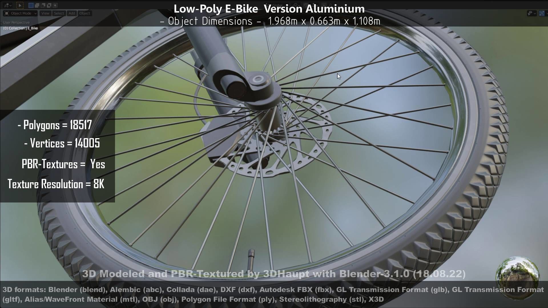 E-Bikes e-bike 3D Model Collection_58